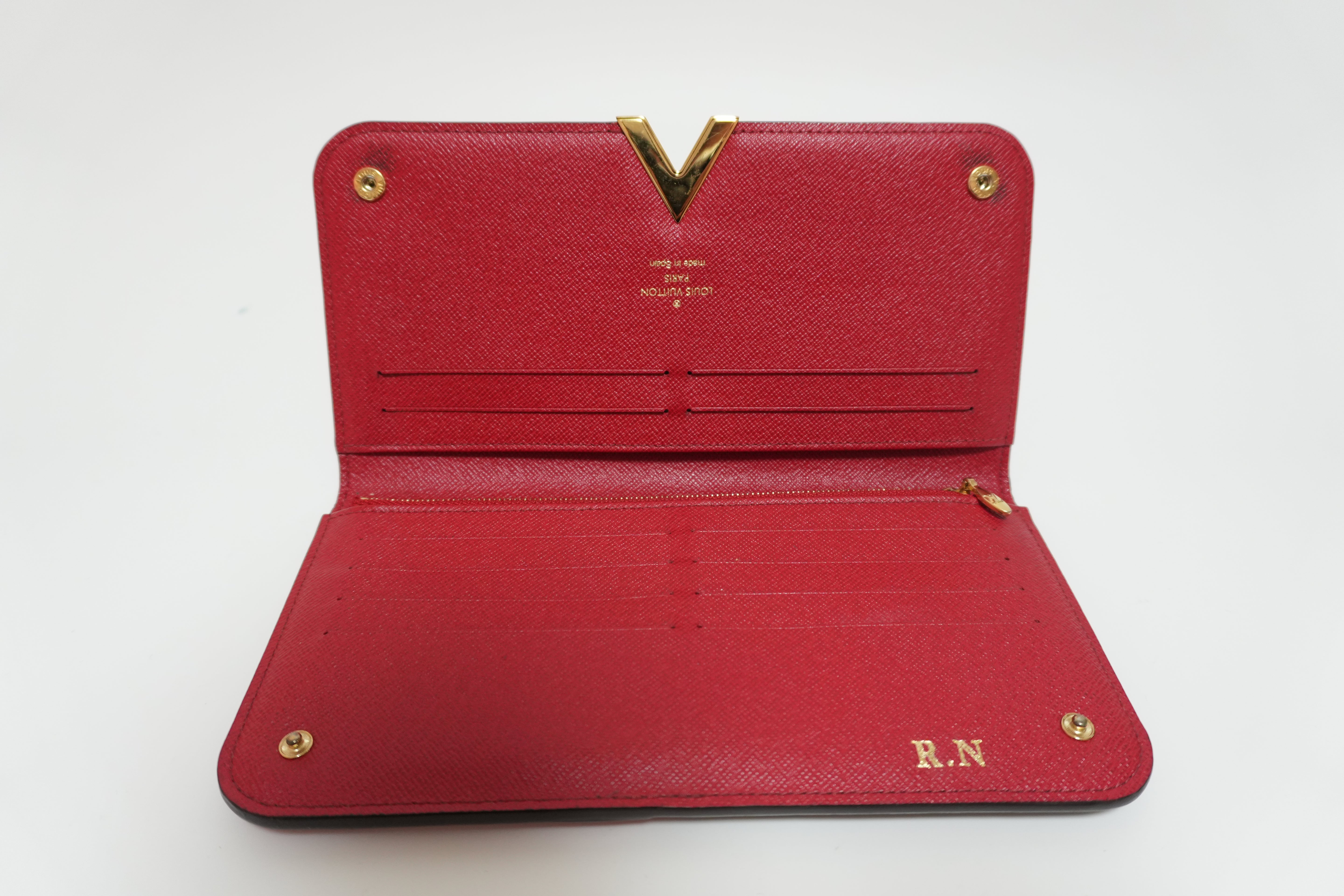 Louis Vuitton Monogram Kimono Wallet Red Used