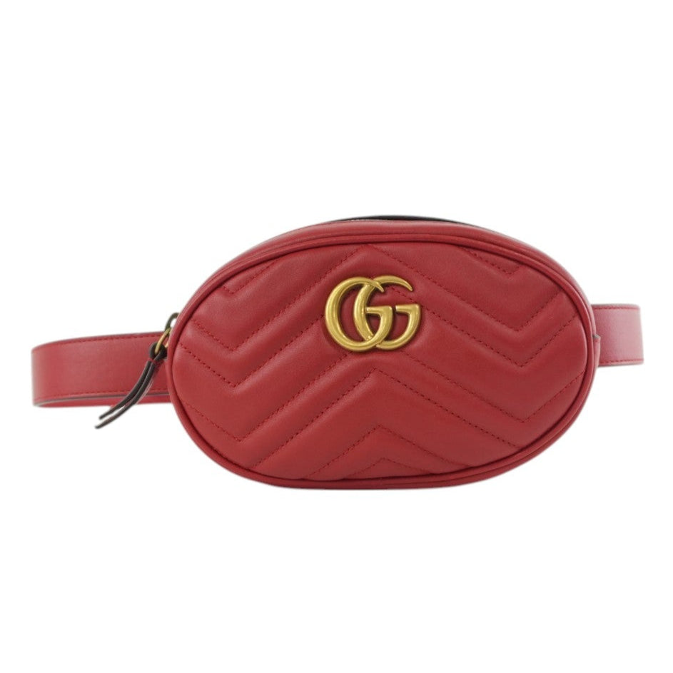 Gucci Marmont Waist Bag Red Size 75 Used