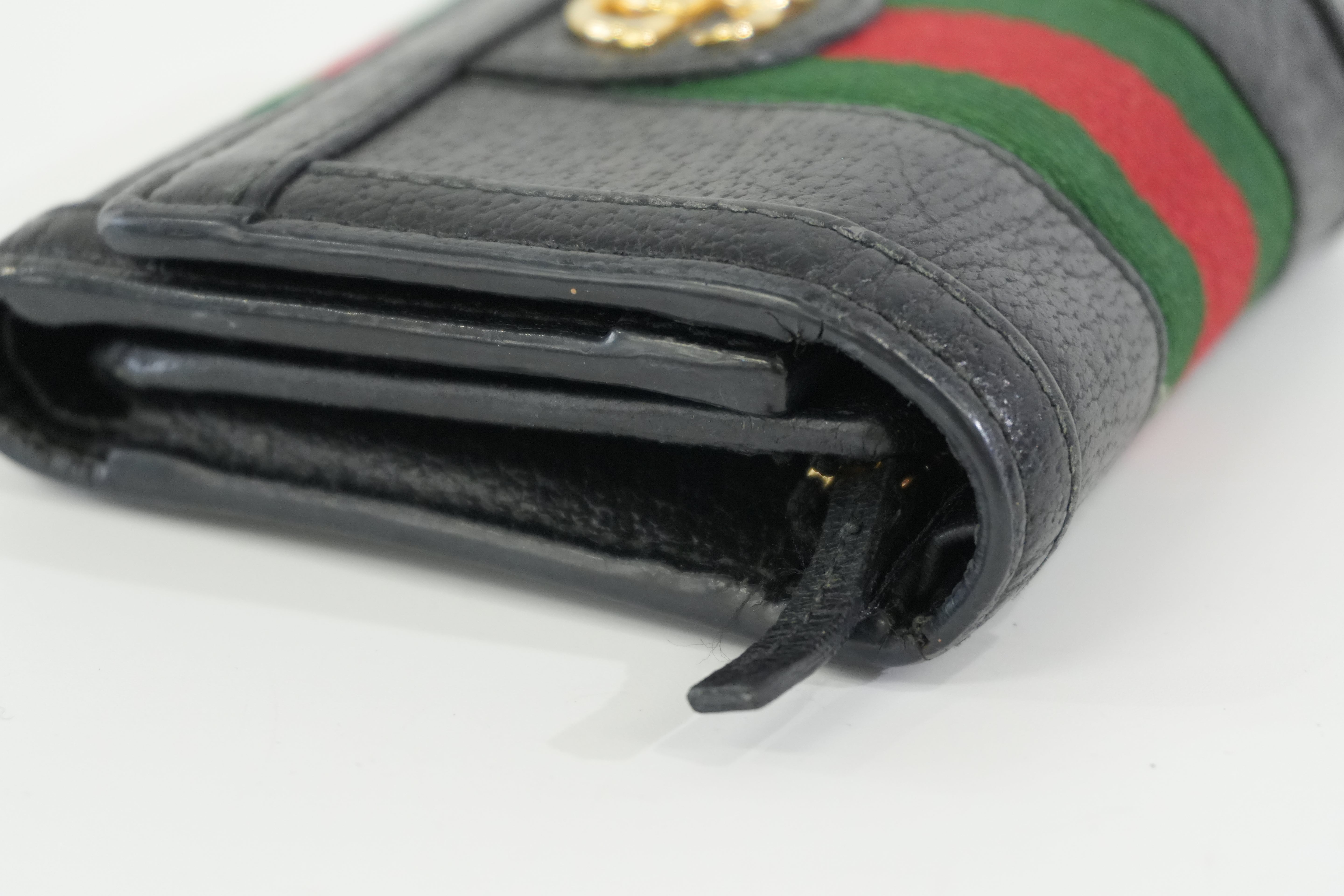 Pre-owned Gucci Trifold Wallet Black