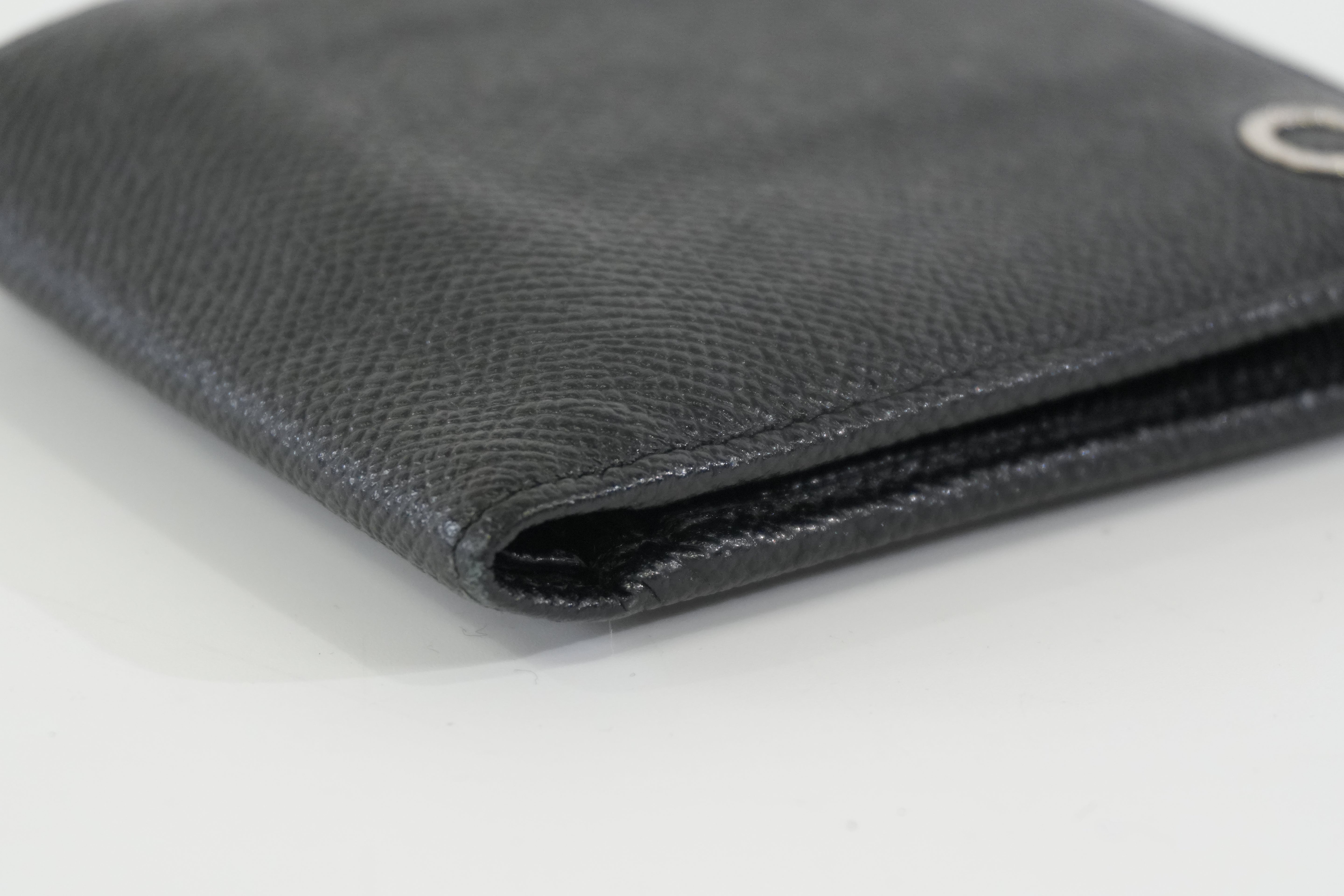 Pre-owned Bulgari Bifold Wallet Black