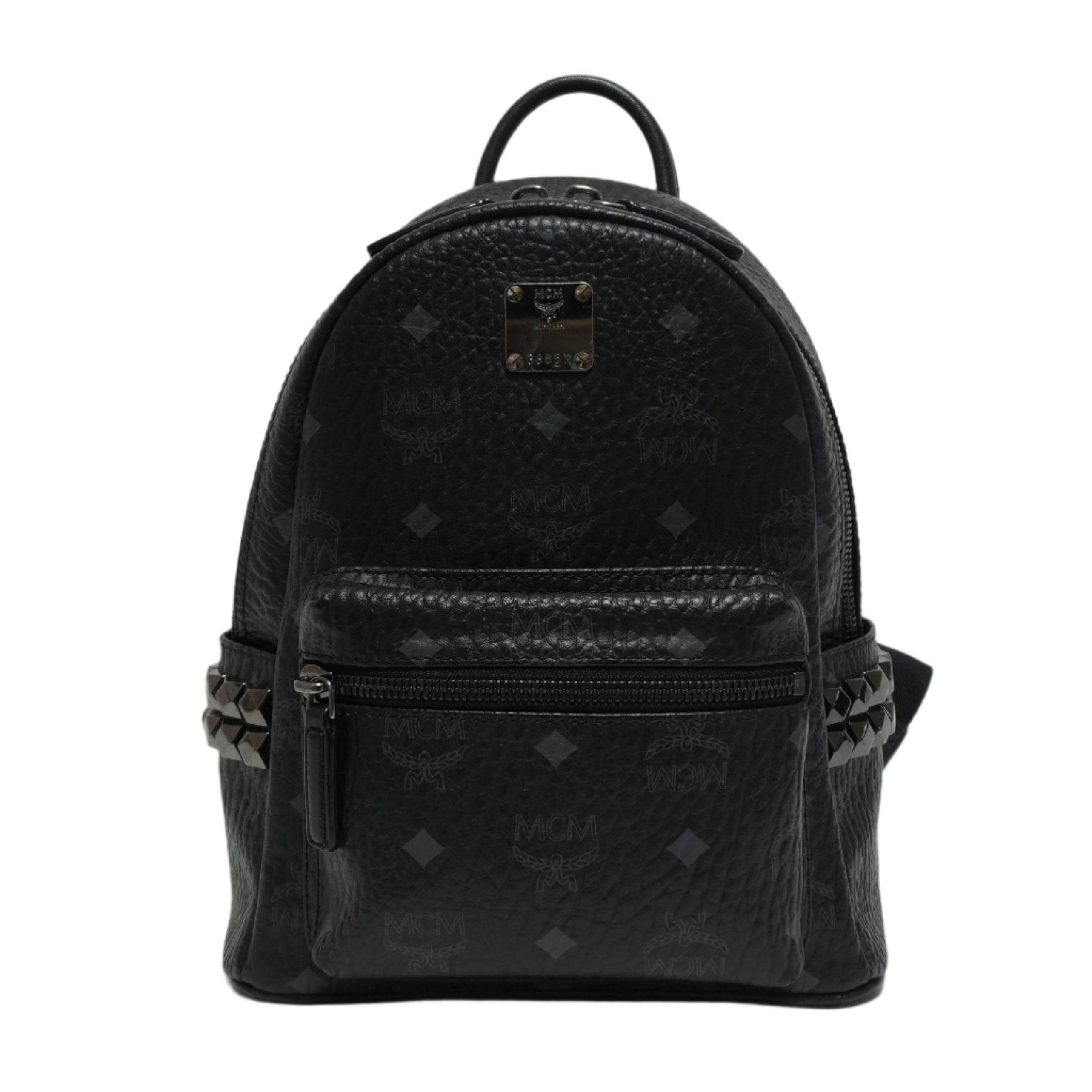 MCM Canvas Backpack Black Used