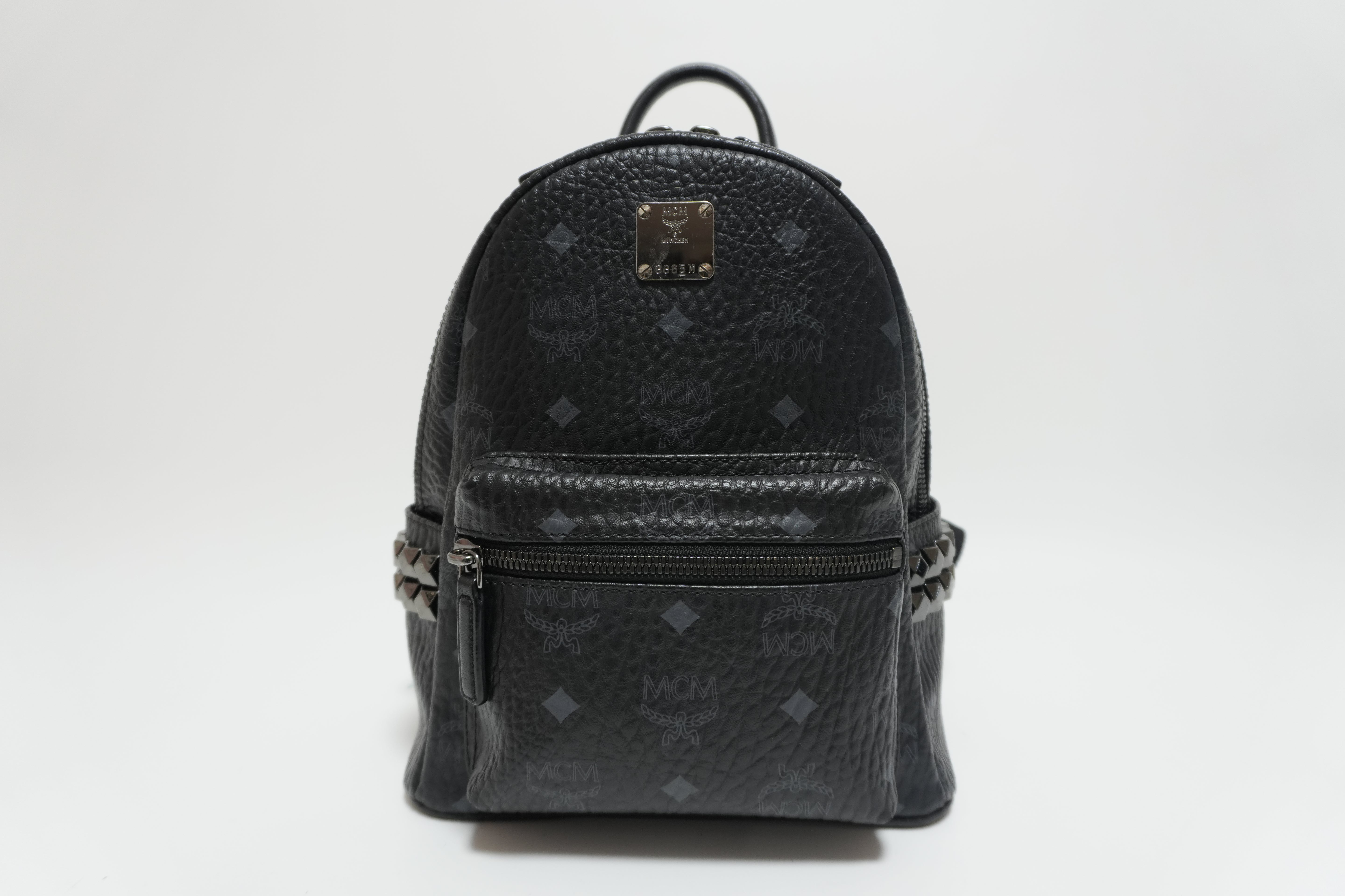 MCM Canvas Backpack Black Used