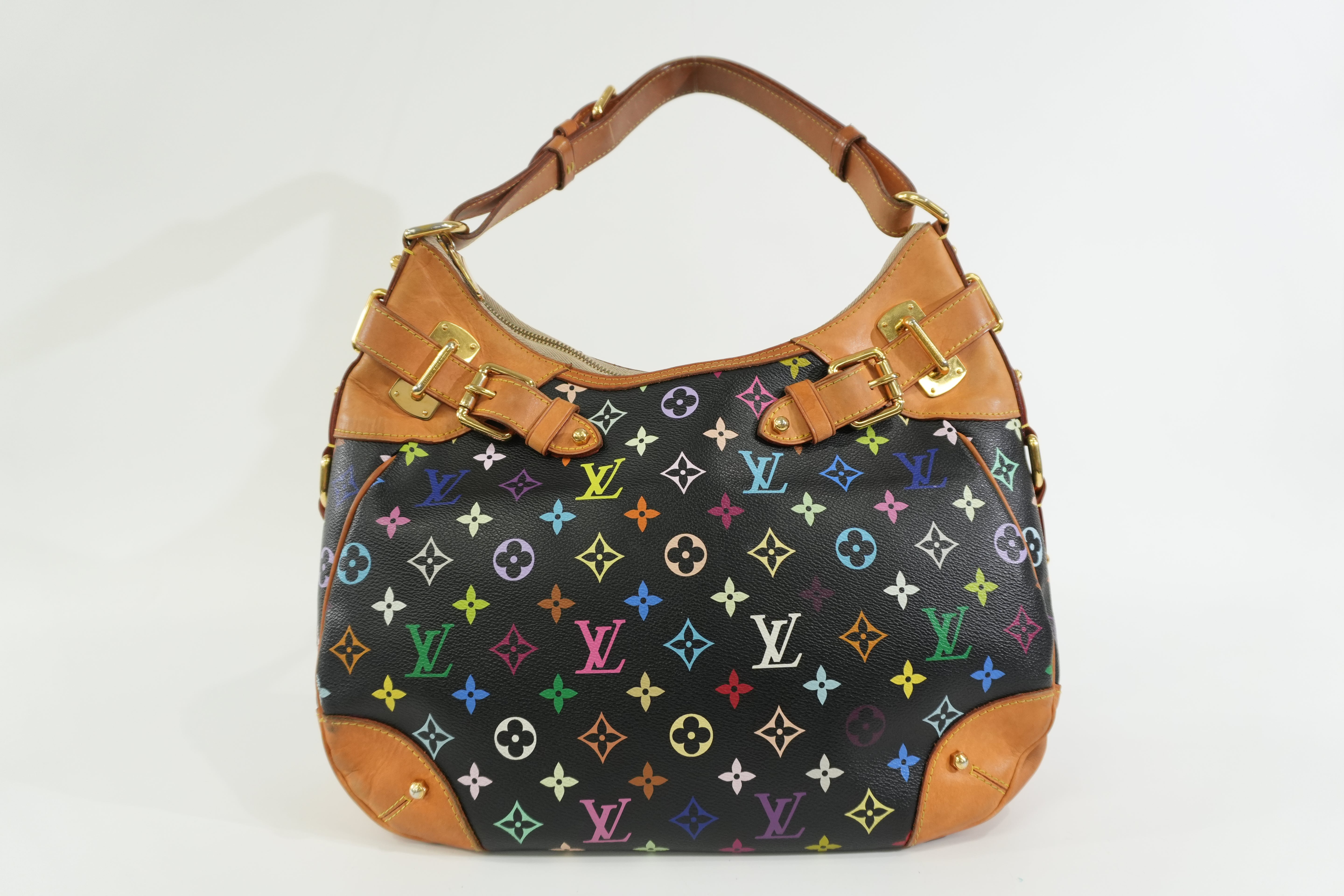 Pre-owned Louis Vuitton Multicolor Greta Tote Bag Black