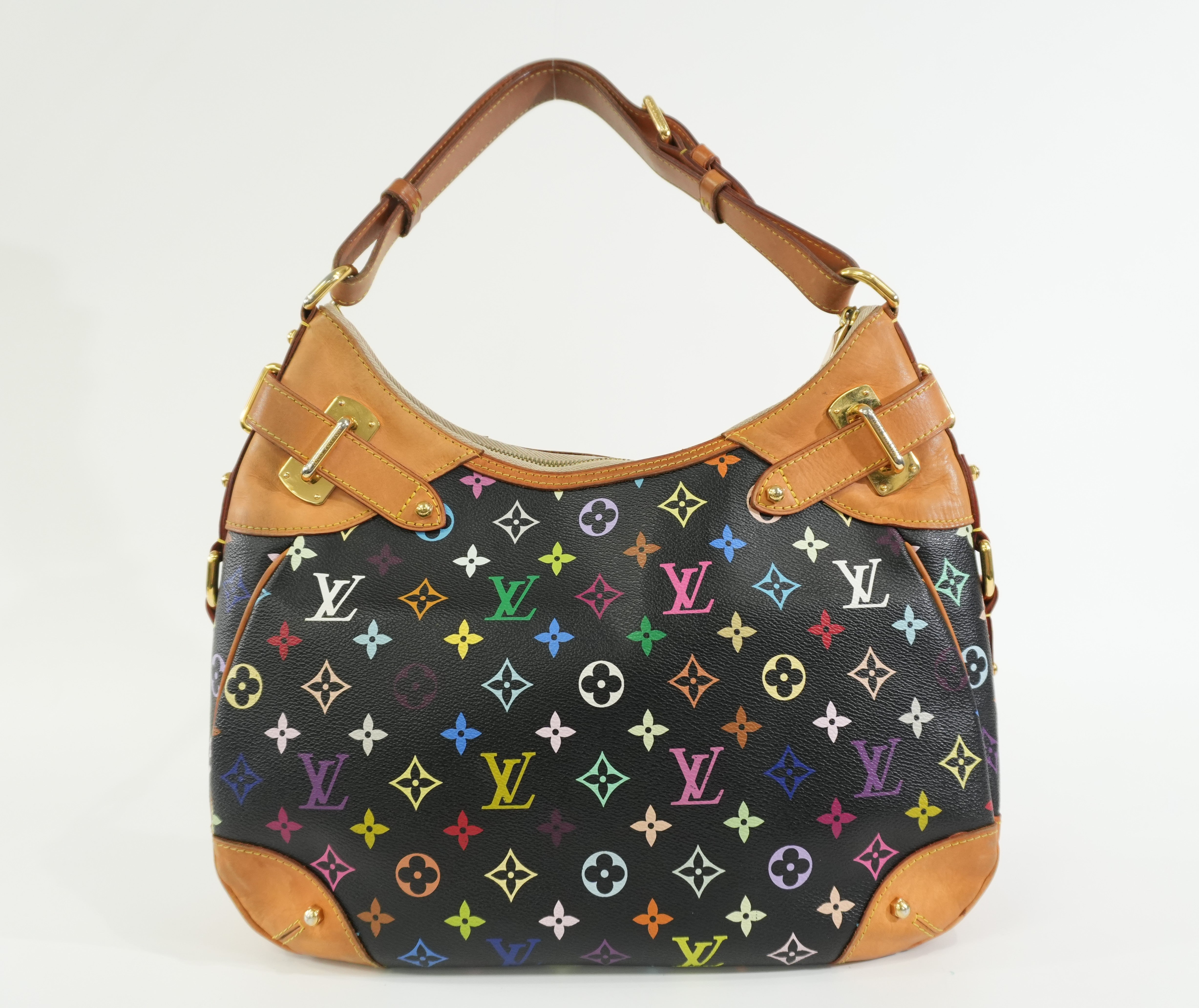 Pre-owned Louis Vuitton Multicolor Greta Tote Bag Black