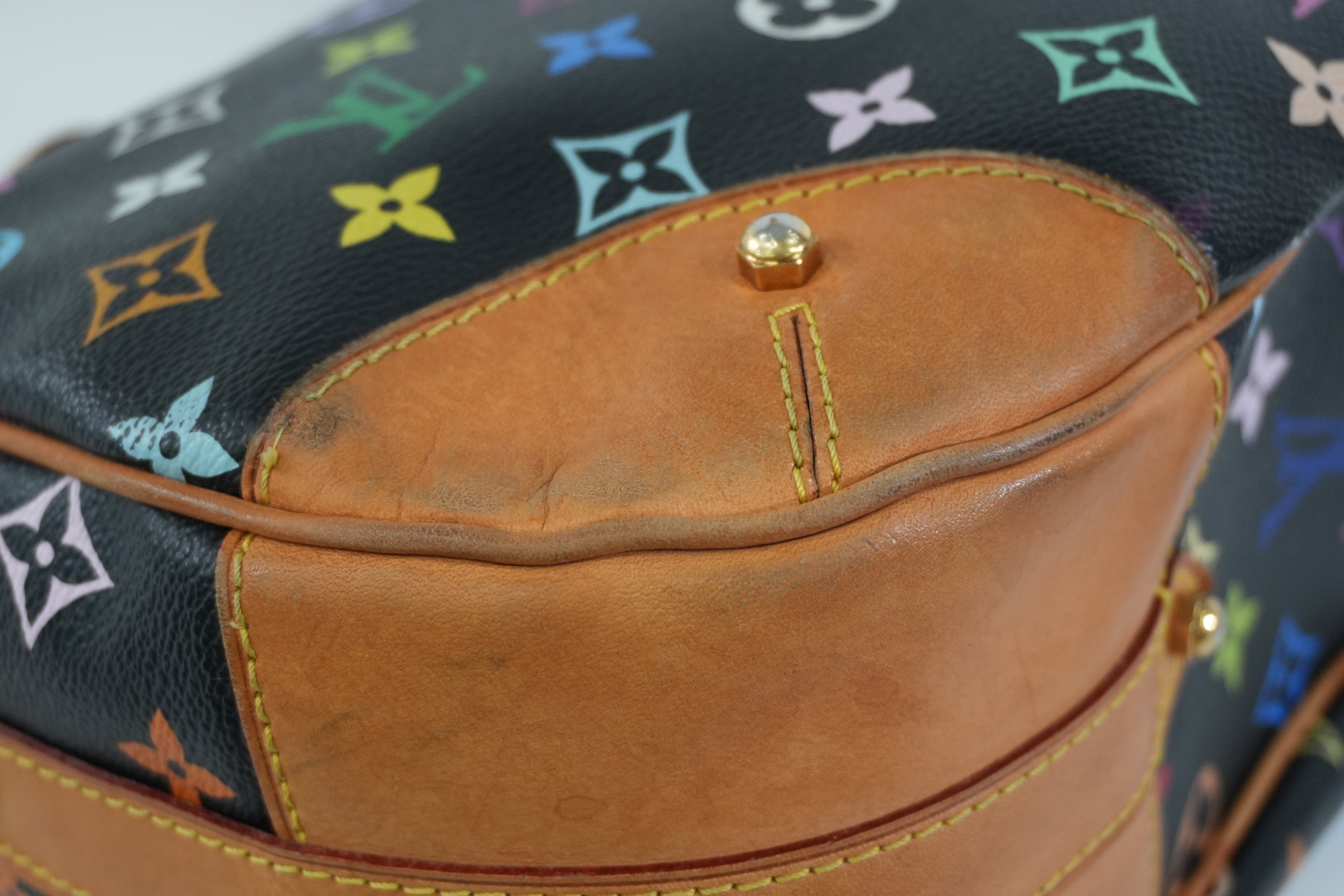 Pre-owned Louis Vuitton Multicolor Greta Tote Bag Black