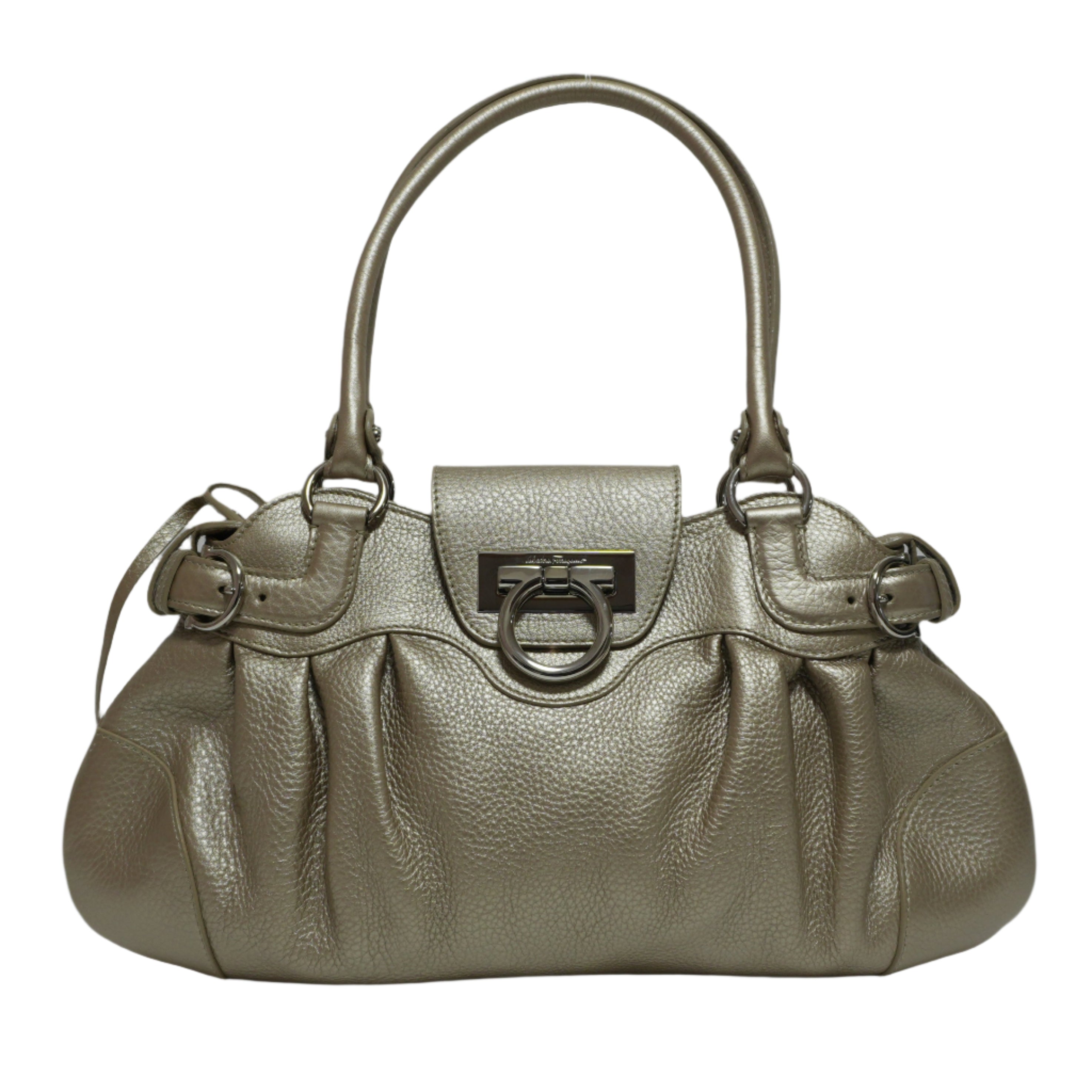 Ferragamo Metallic Shoulder Bag Used