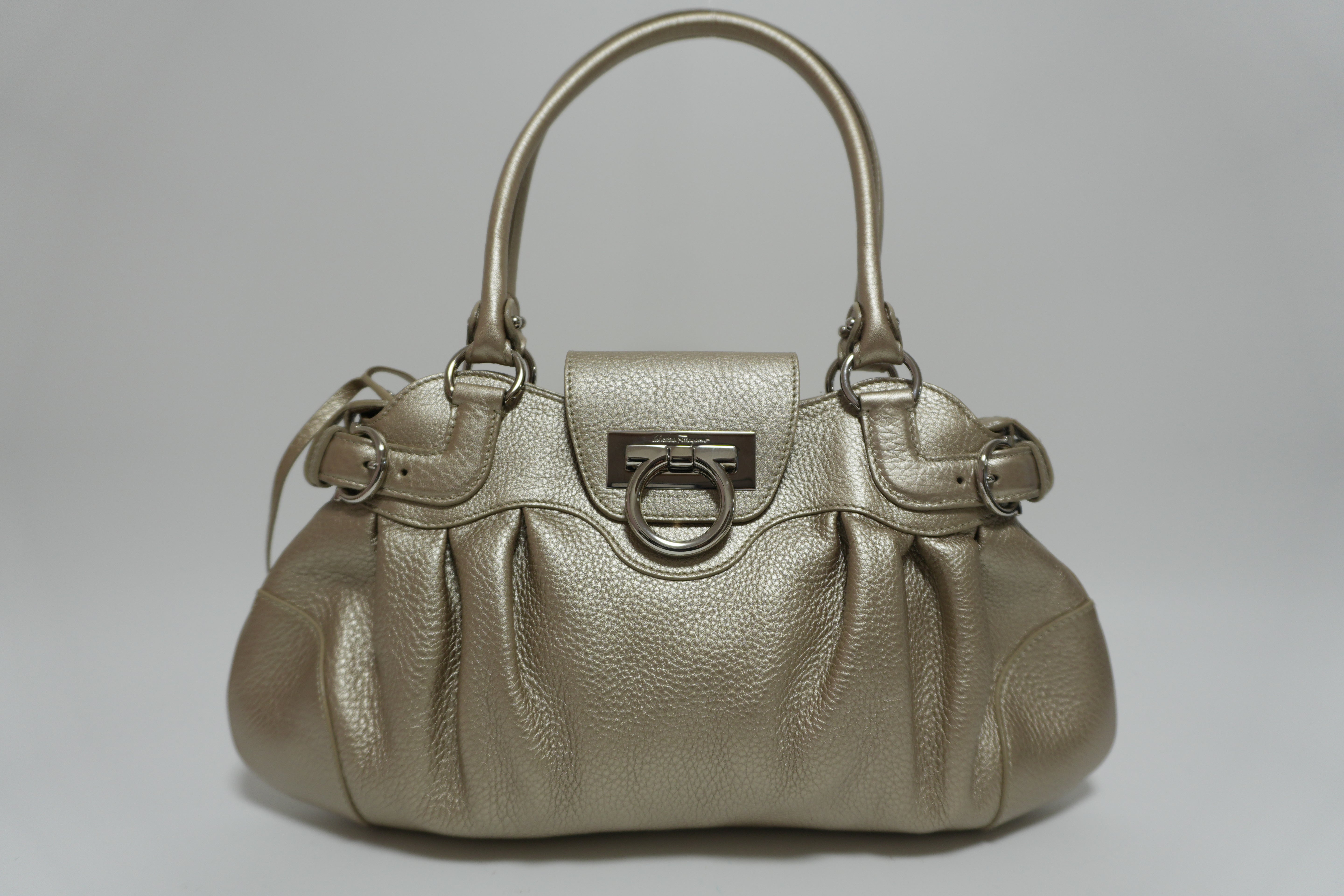 Ferragamo Metallic Shoulder Bag Used