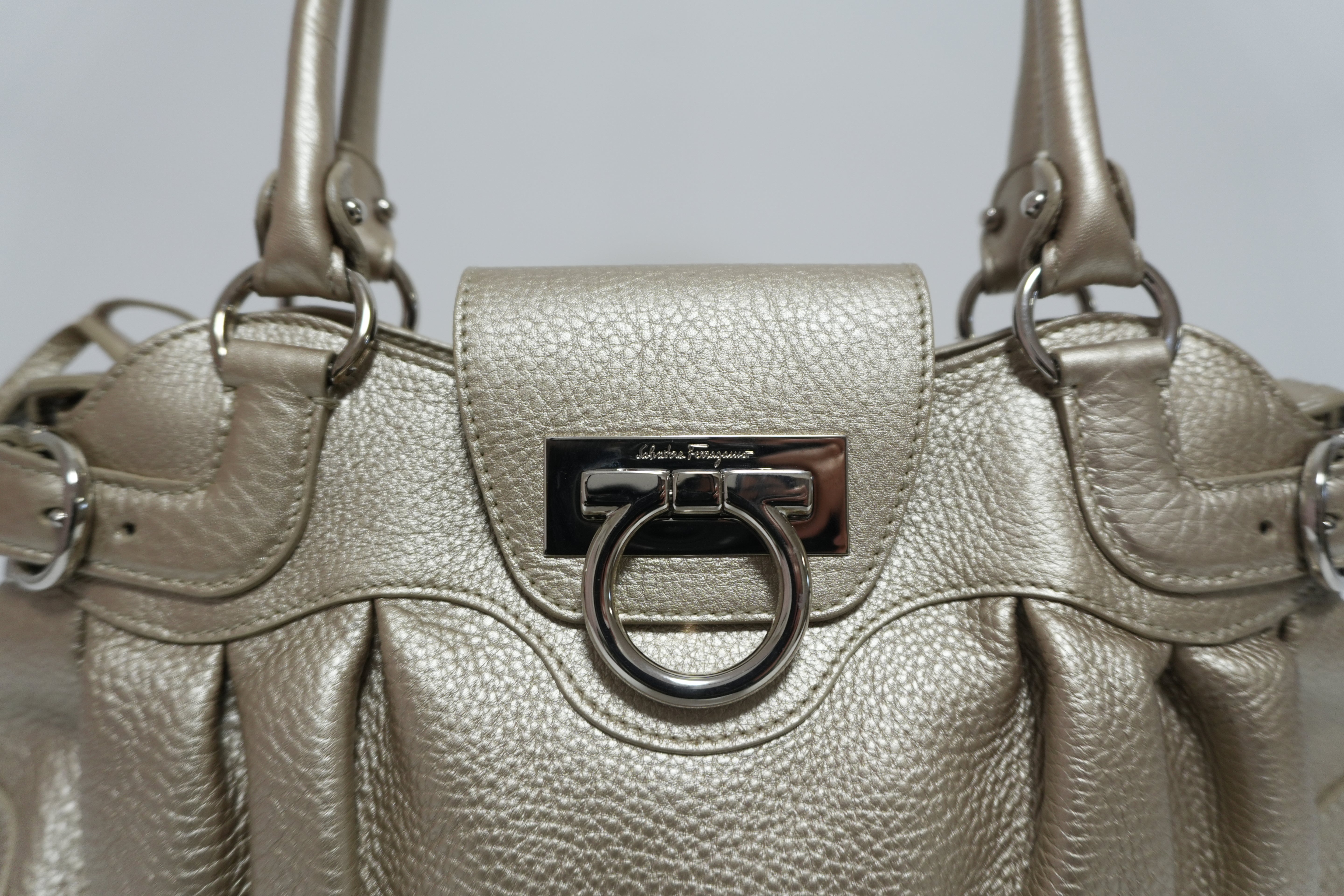 Ferragamo Metallic Shoulder Bag Used