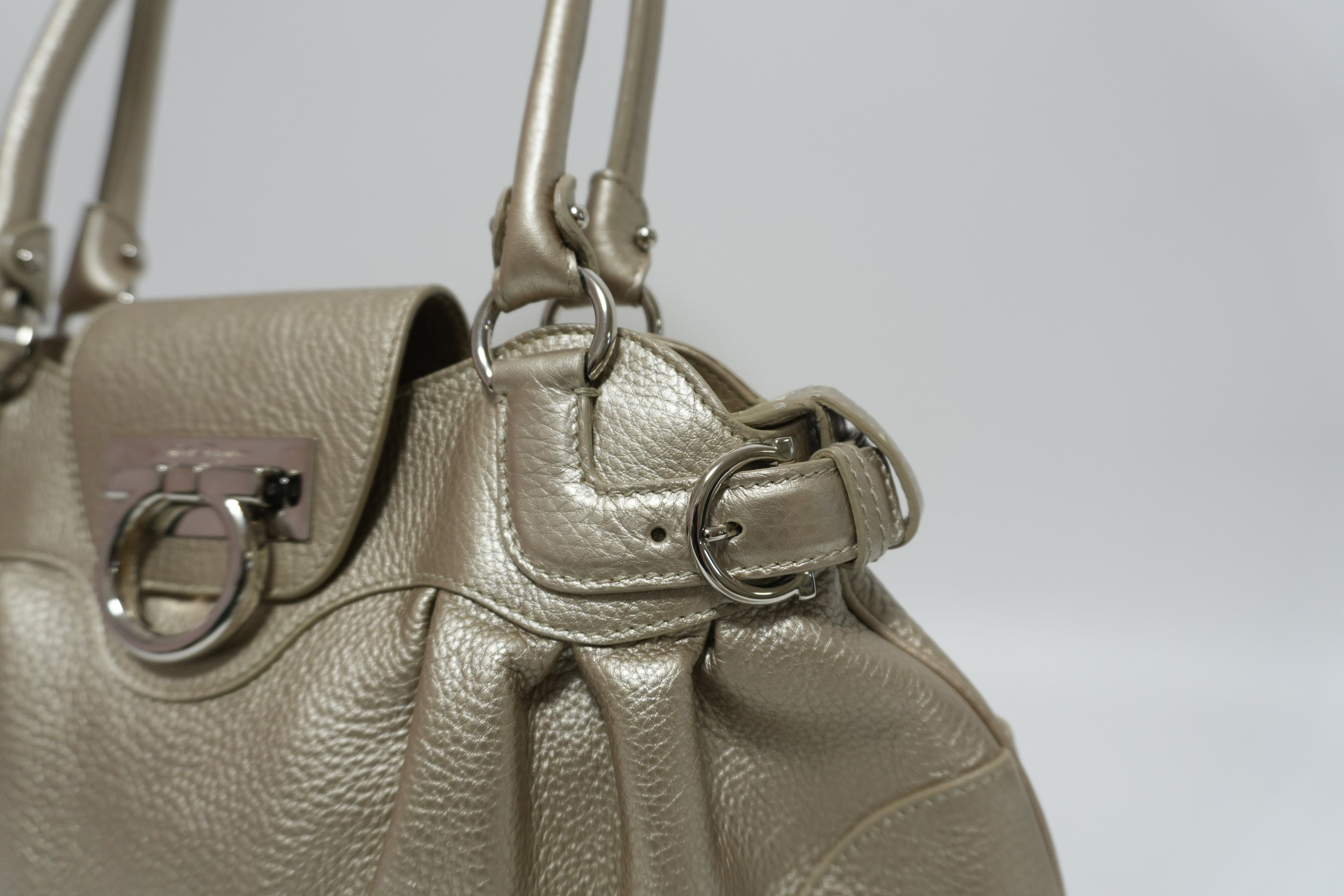 Ferragamo Metallic Shoulder Bag Used