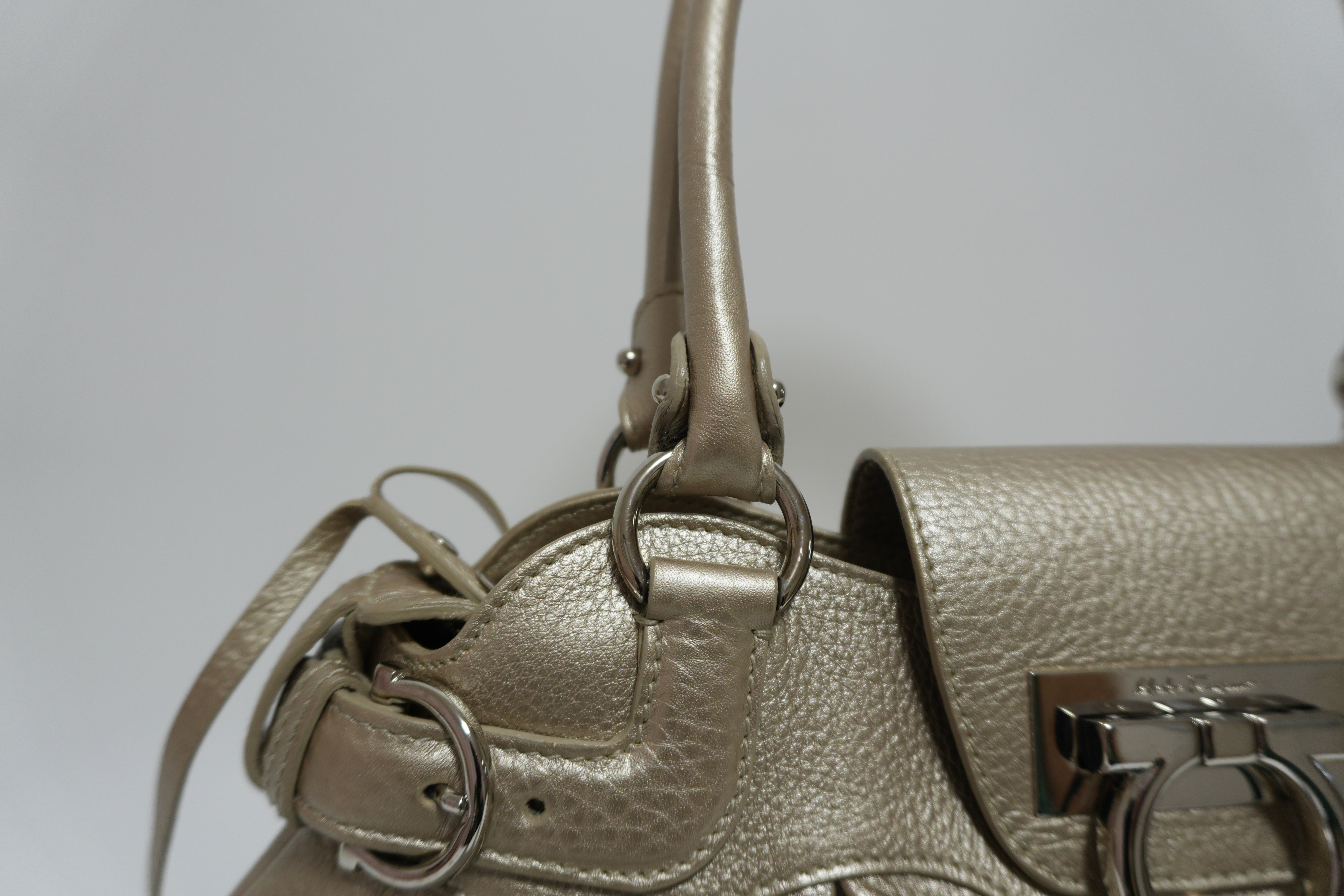 Ferragamo Metallic Shoulder Bag Used