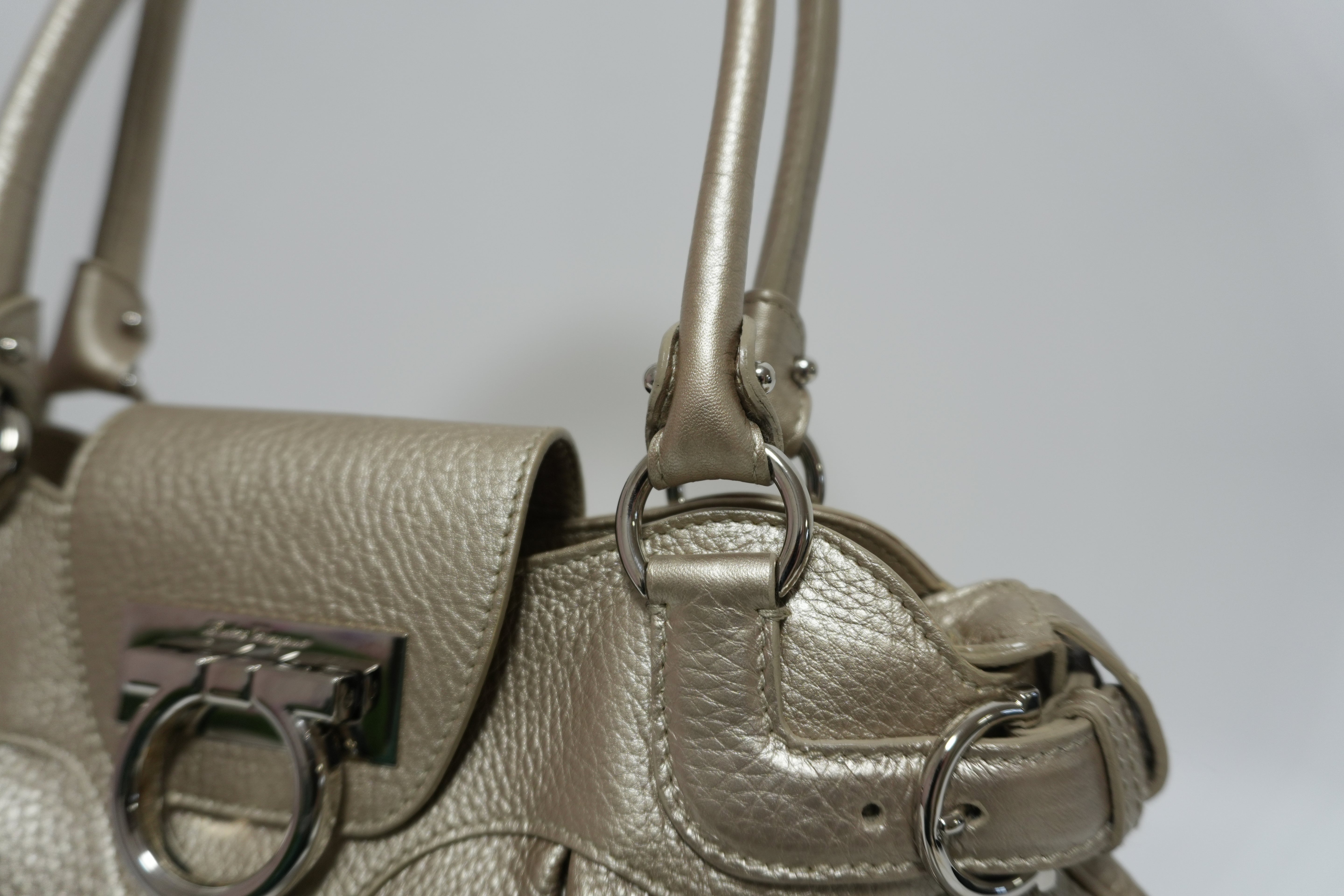 Ferragamo Metallic Shoulder Bag Used