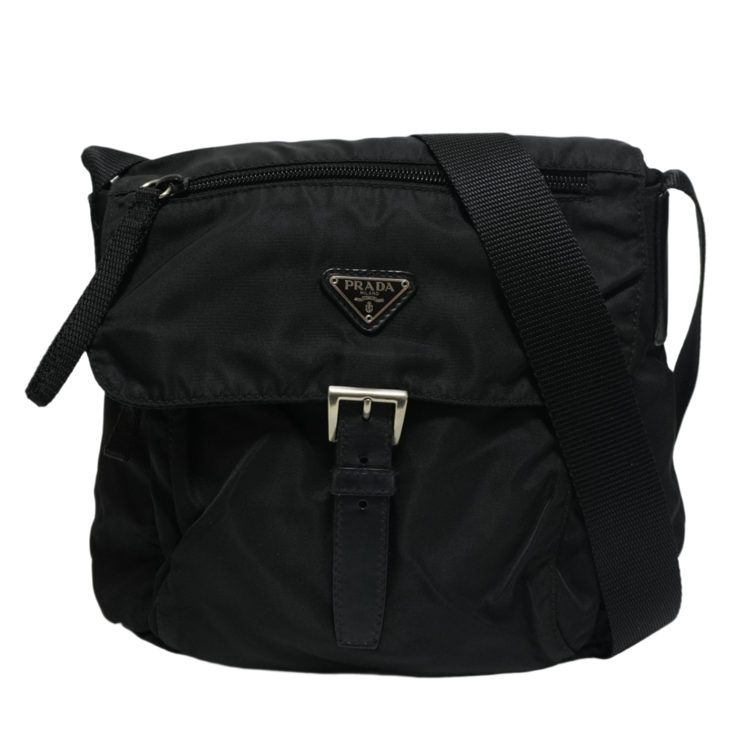 Prada Nylon Shoulder Bag Black Used