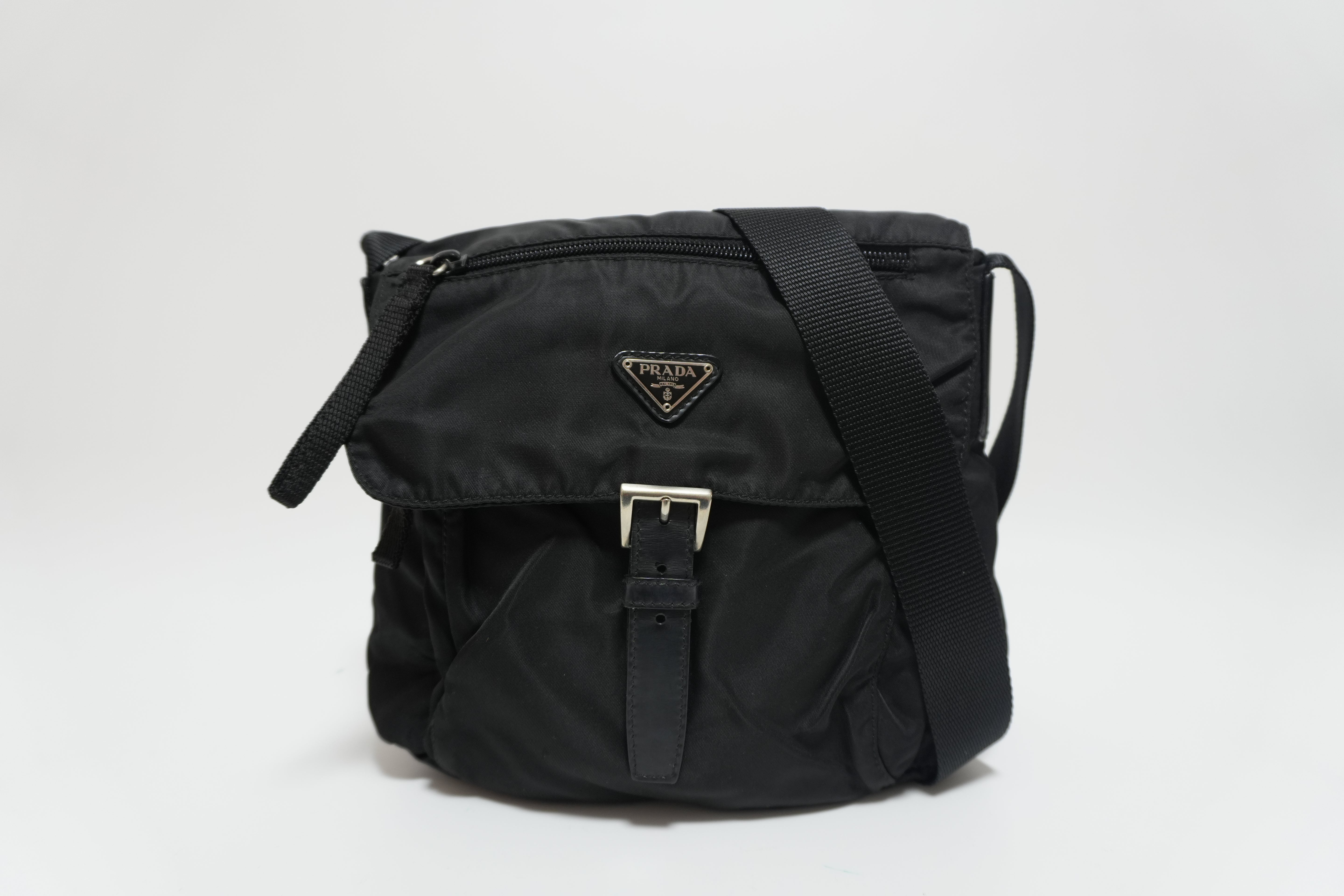 Prada Nylon Shoulder Bag Black Used