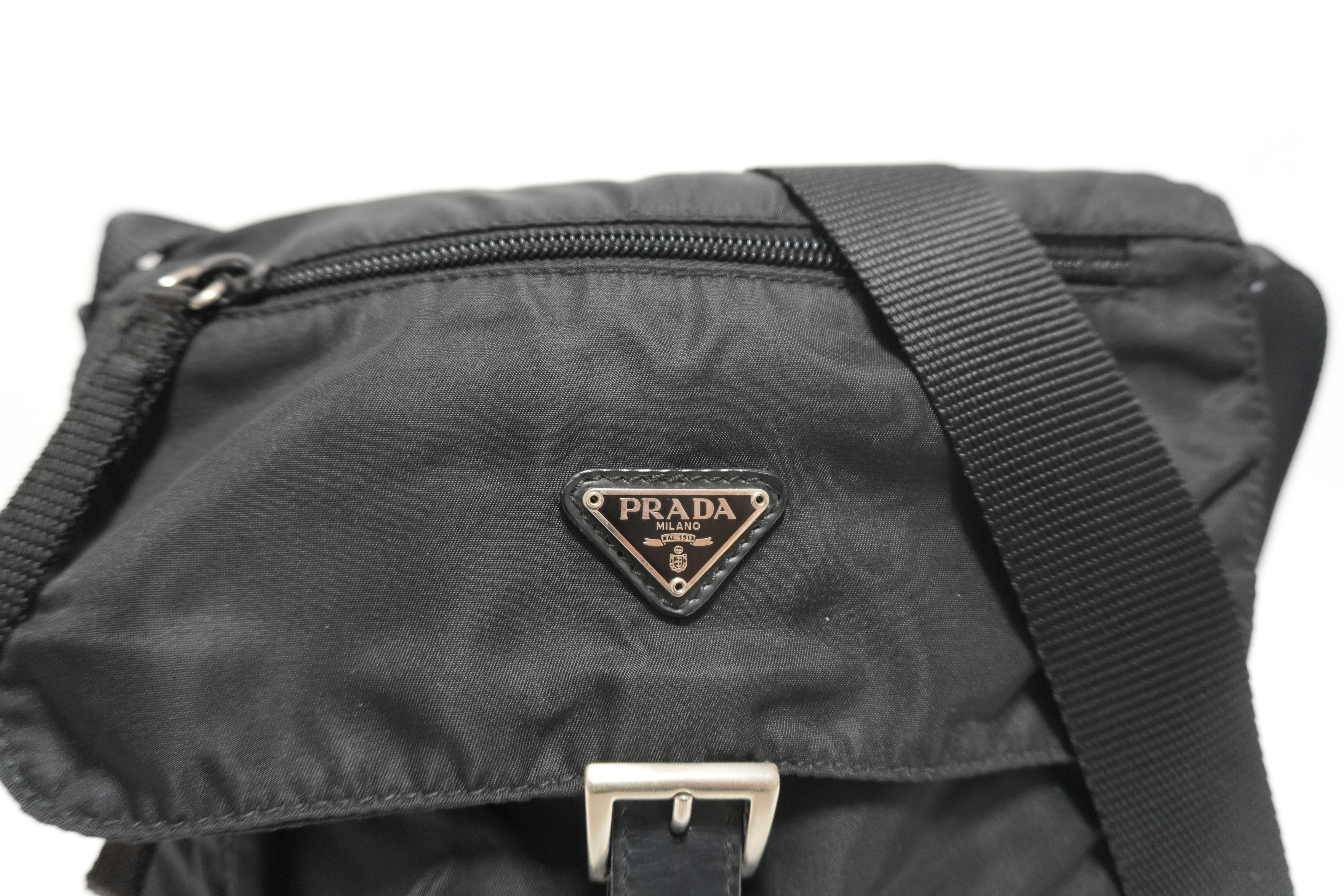 Prada Nylon Shoulder Bag Black Used