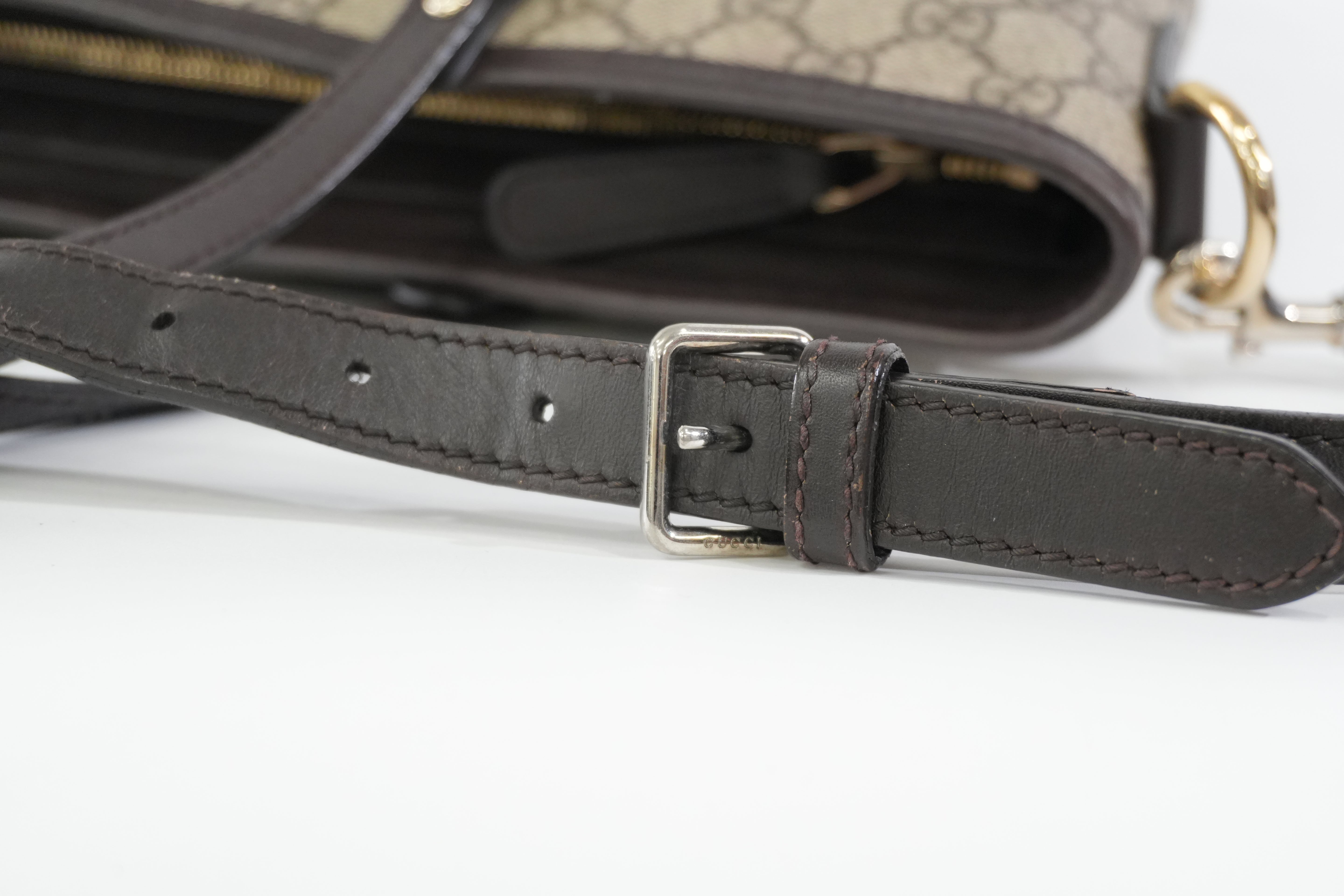 Pre-owned Gucci Guccisima Two Way Shoulder Bag Brown