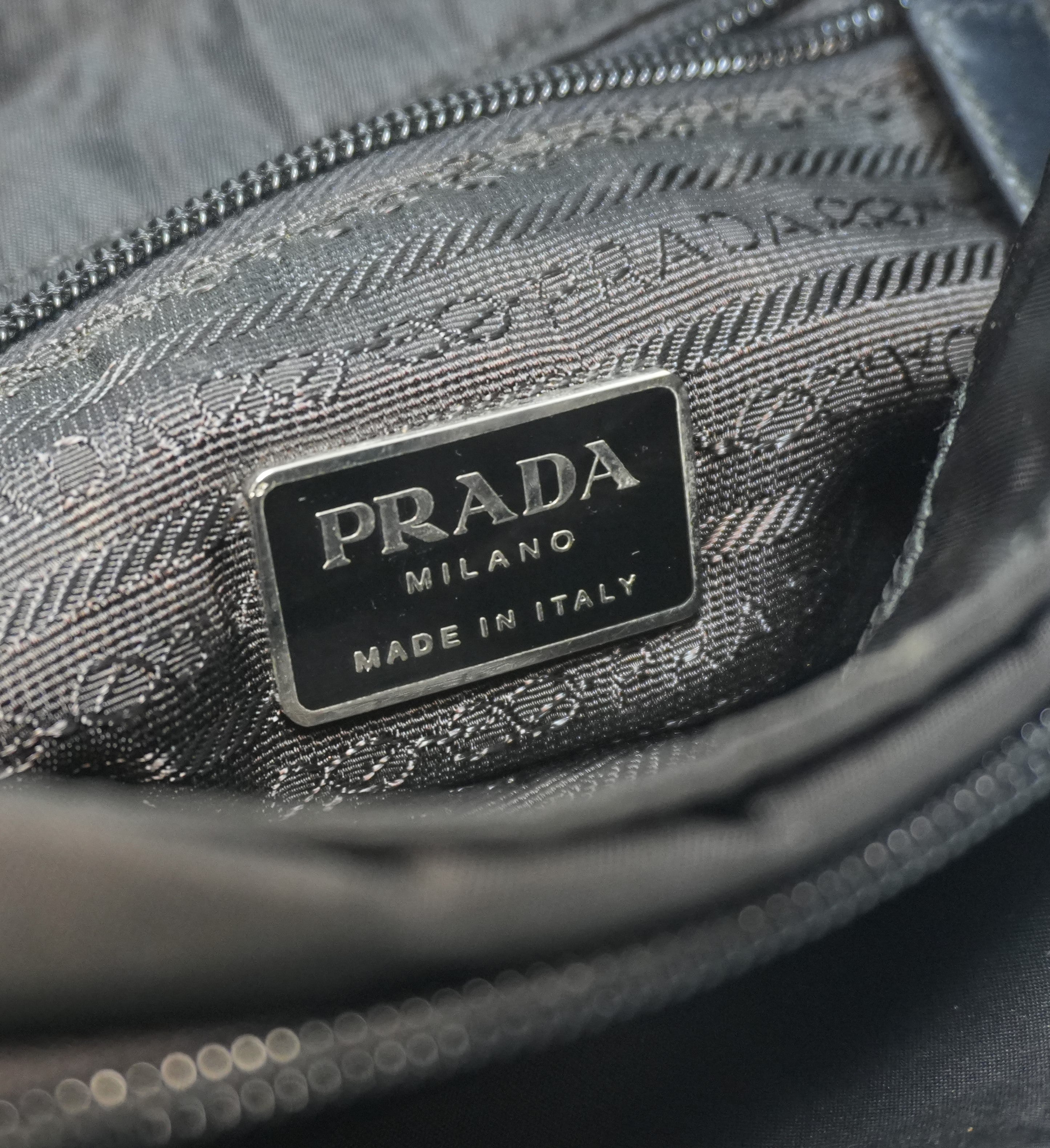 Prada Nylon Shoulder Bag Black Used