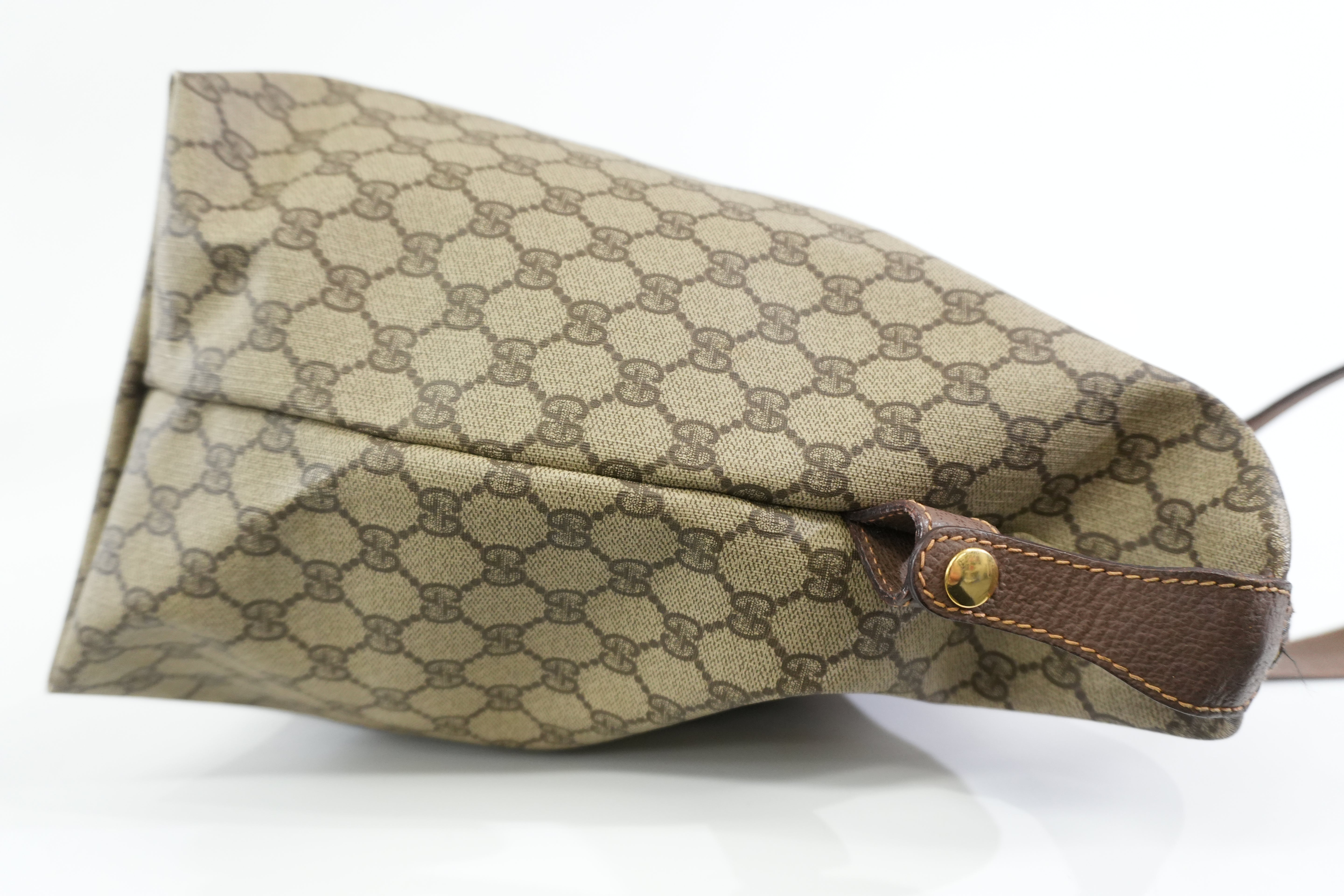 Pre-owned Gucci Guccisima Travel Tote Bag Brown