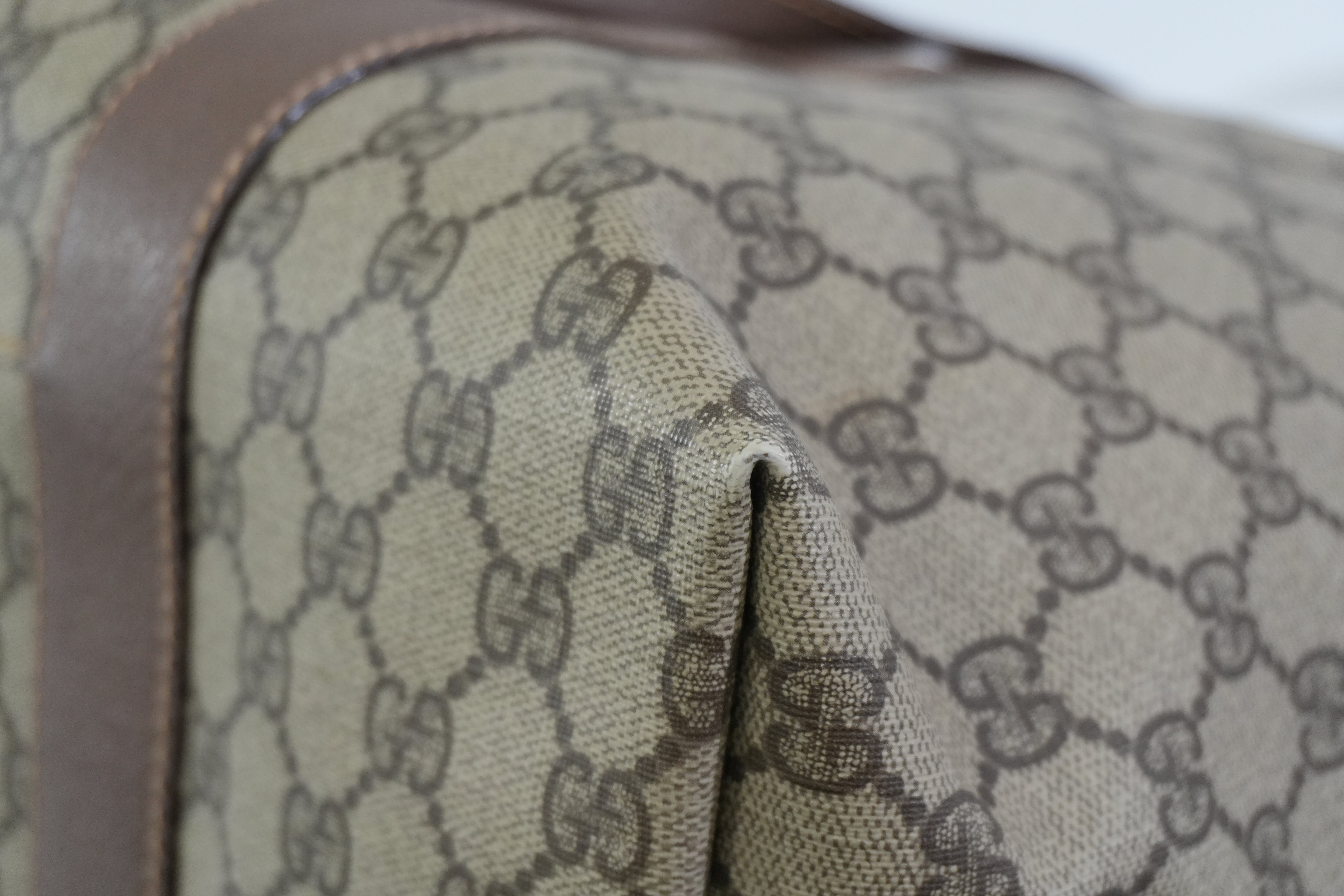 Pre-owned Gucci Guccisima Travel Tote Bag Brown