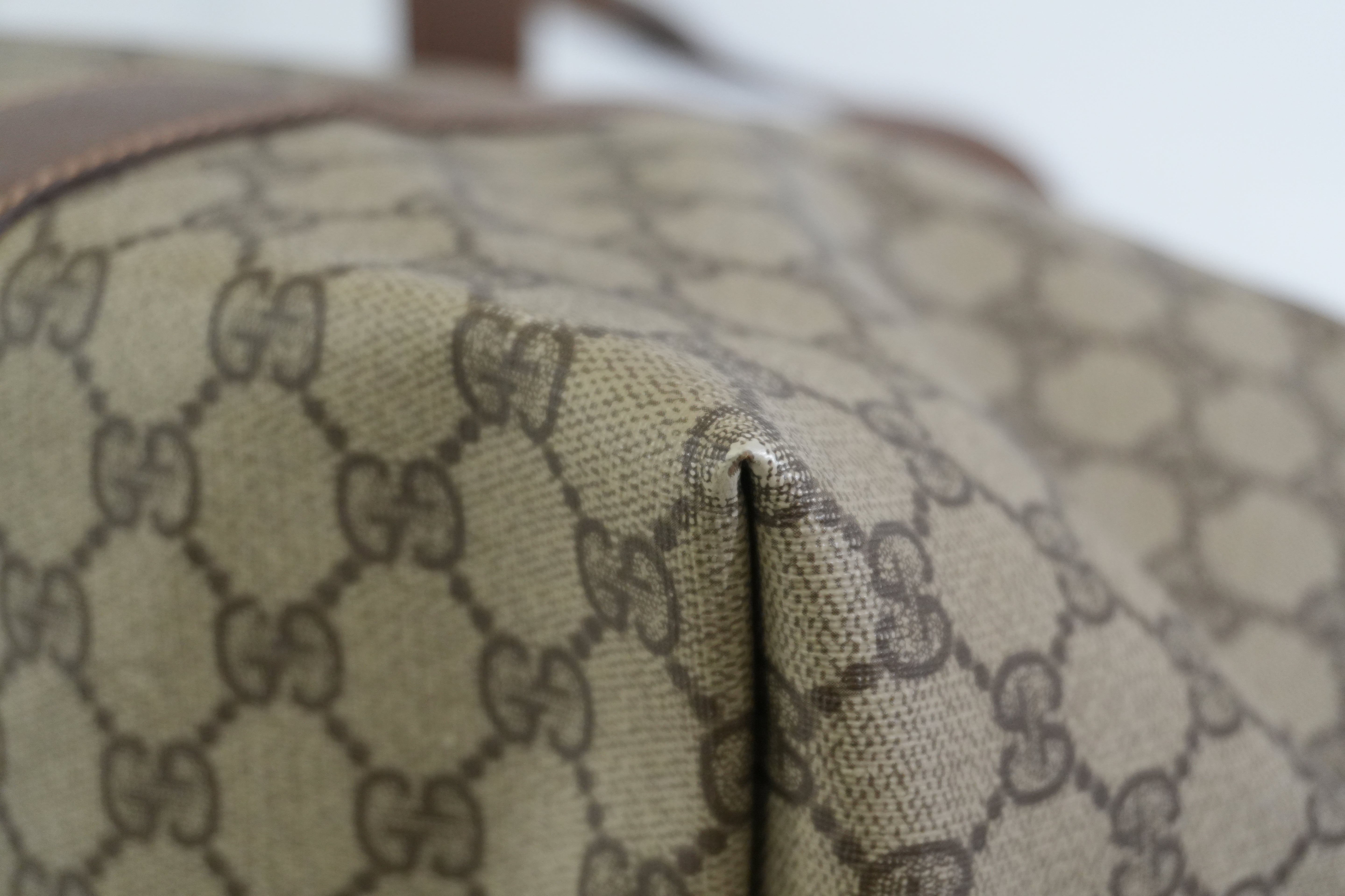 Pre-owned Gucci Guccisima Travel Tote Bag Brown