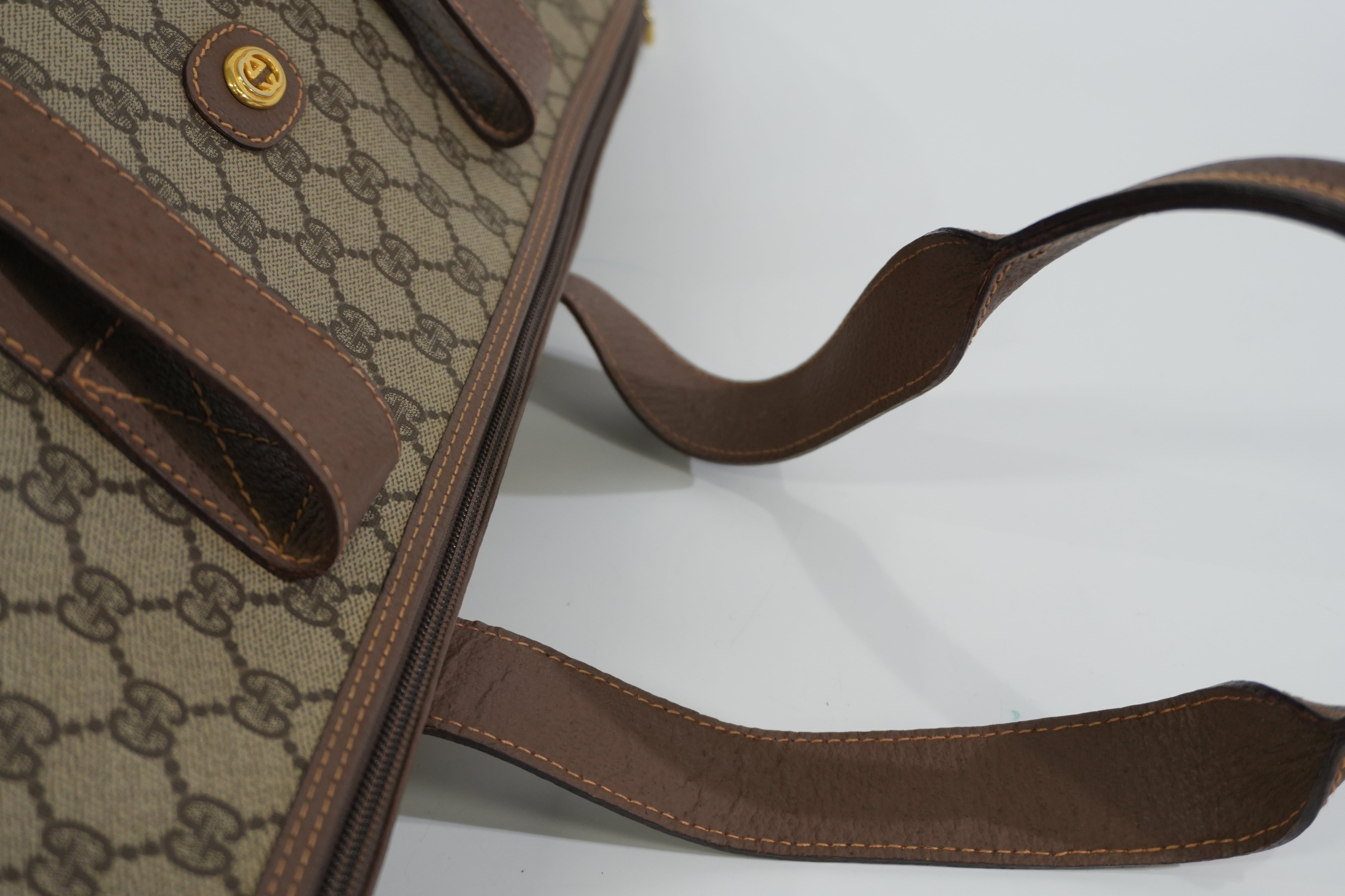 Pre-owned Gucci Guccisima Travel Tote Bag Brown