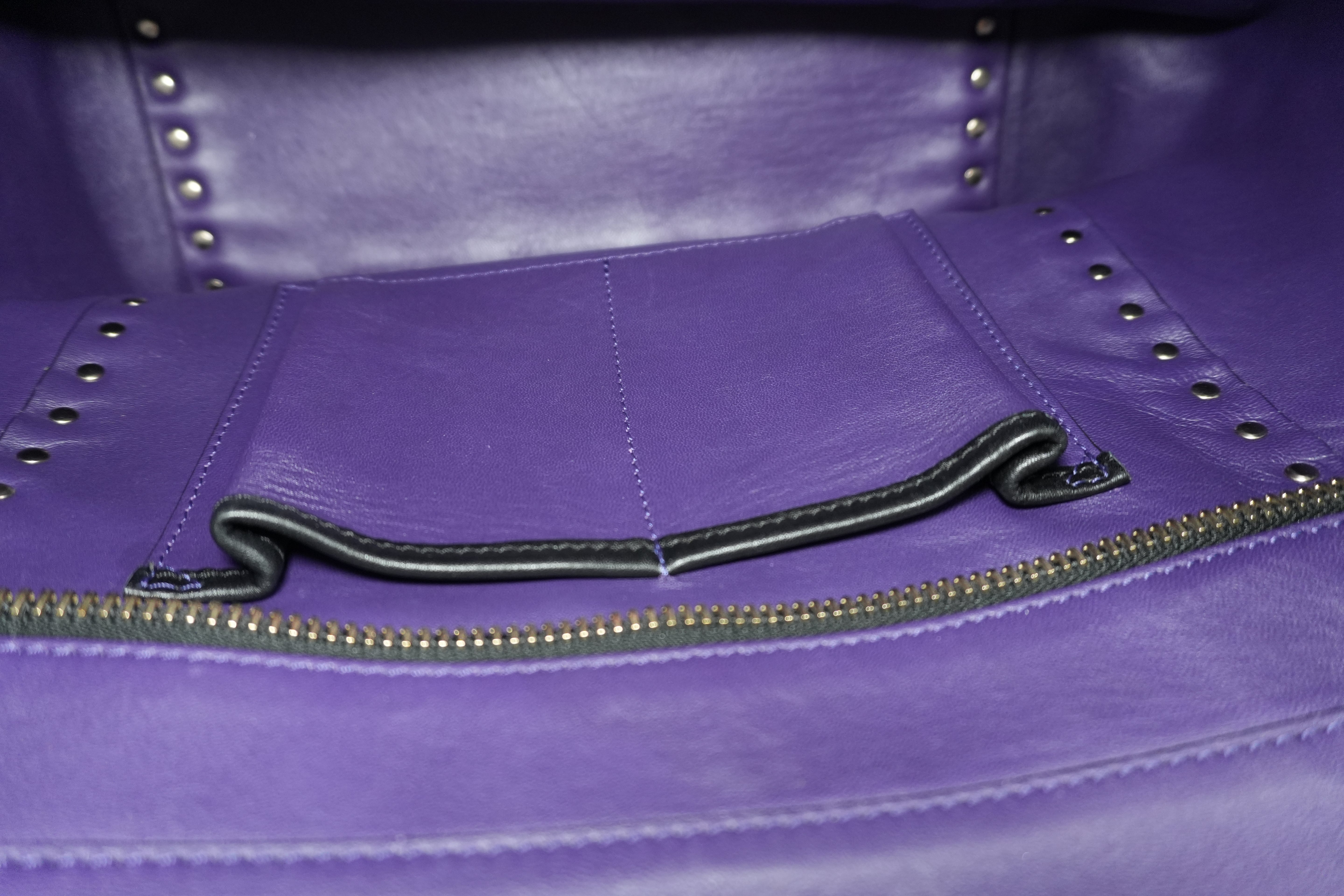 Pre-owned Valentino Two Way Studded Shoulder Bag Purple