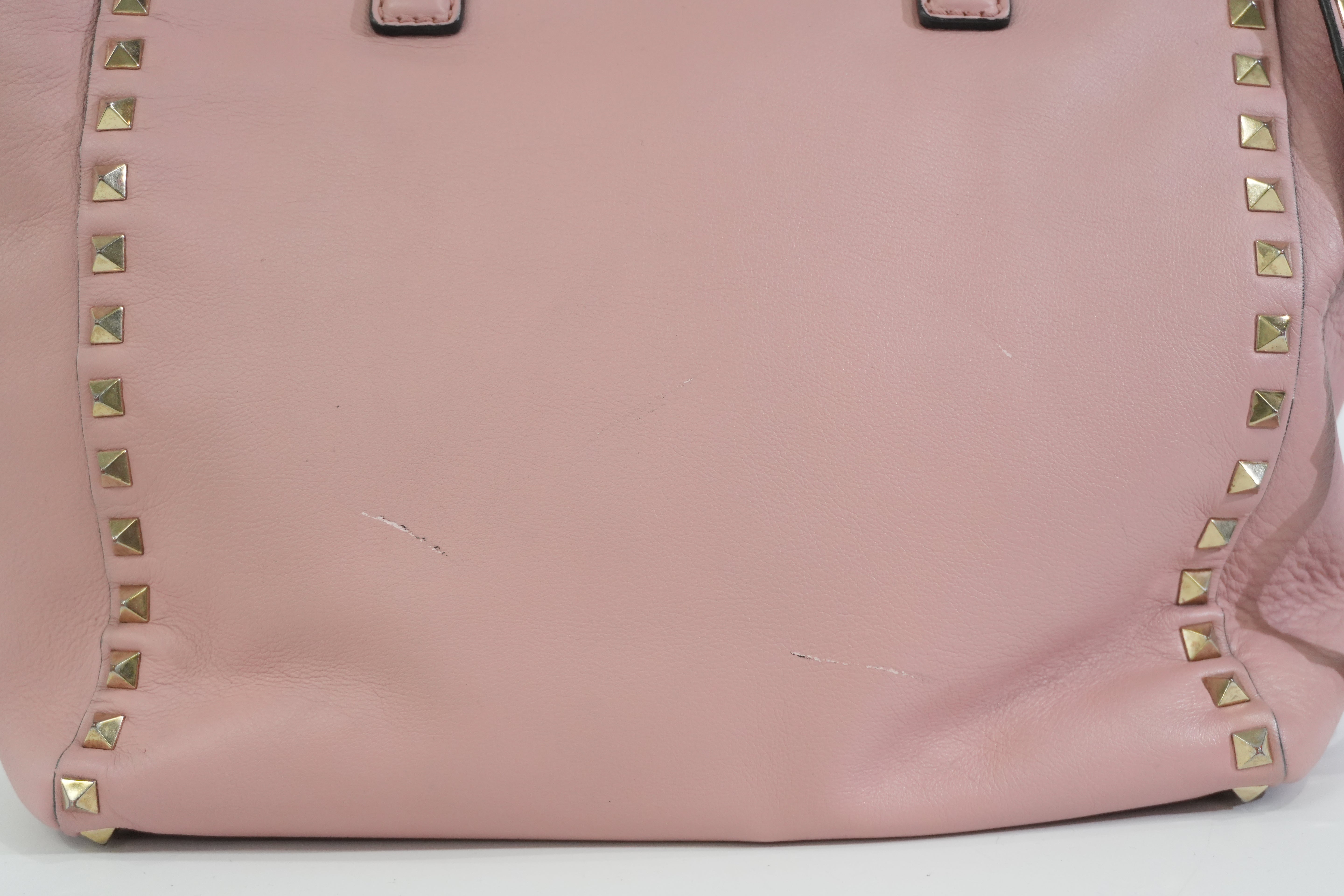 Pre-owned Valentino Two Way Studded Shoulder Bag Pink
