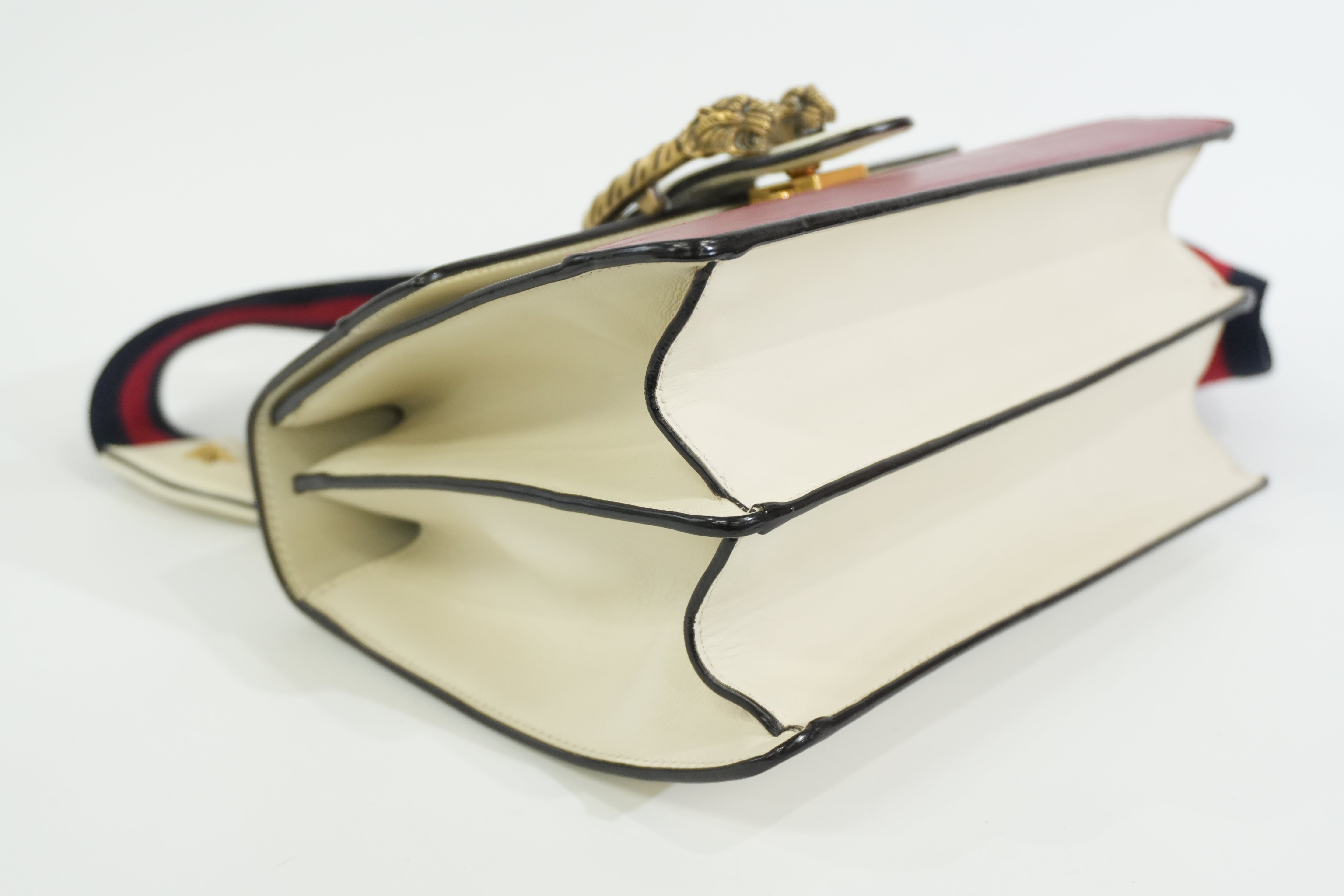 Pre-owned Gucci Two Way Dionysus Bamboo Shoulder Bag White