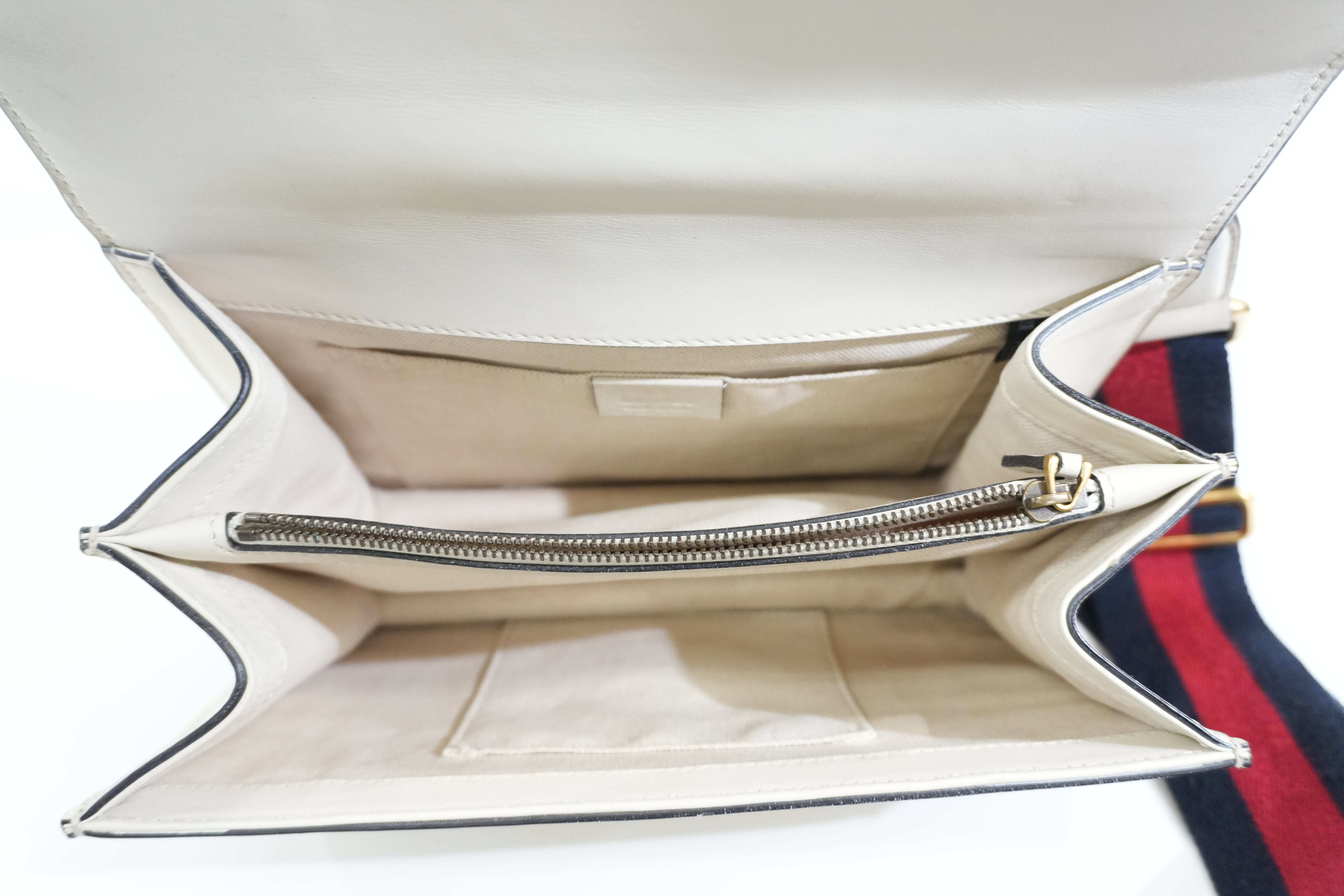 Pre-owned Gucci Two Way Dionysus Bamboo Shoulder Bag White