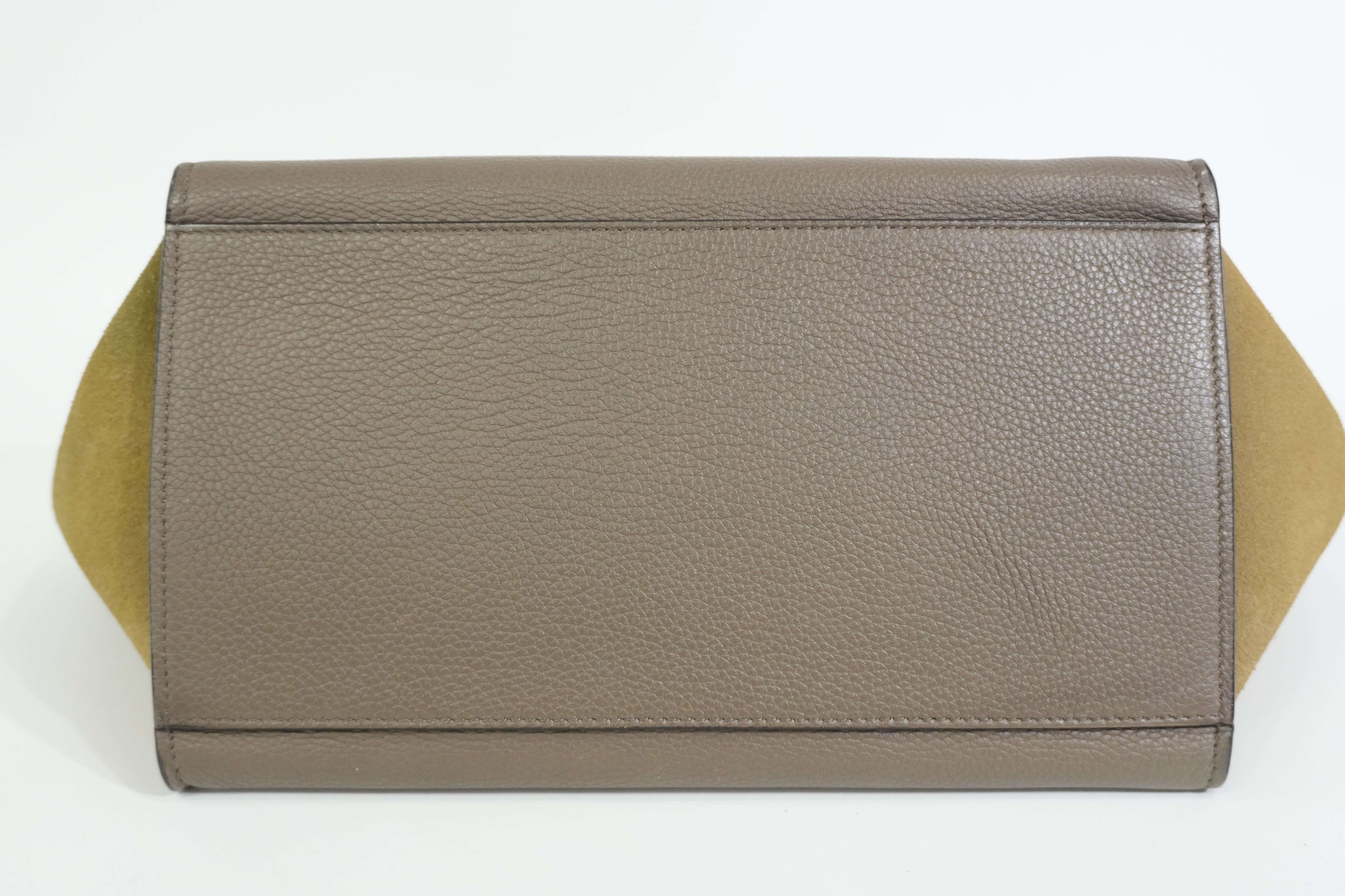 Pre-owned Celine Trapeze Two Way Shoulder Bag Taupe Gray