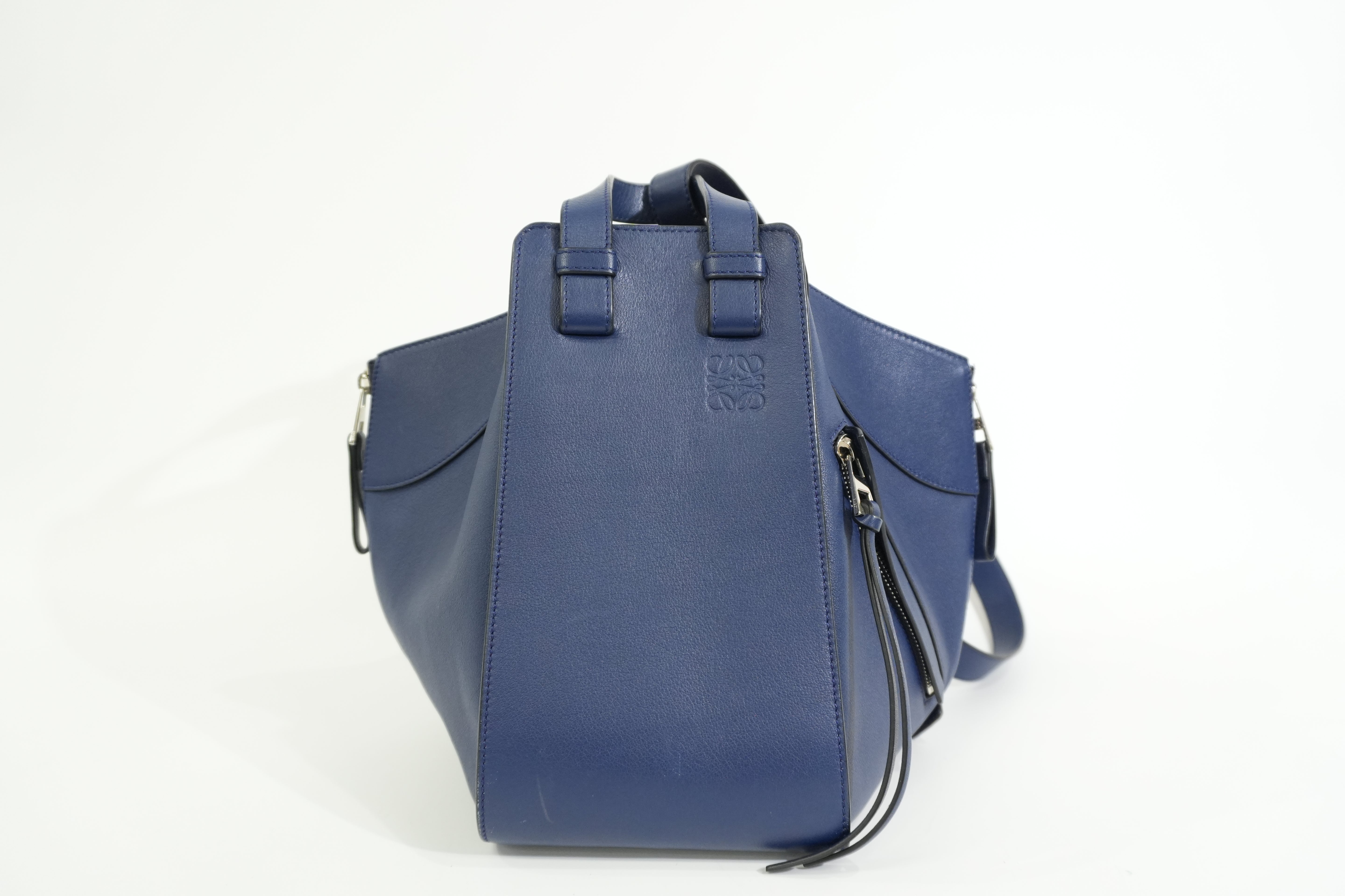 Pre-owned Loewe Hammock Shoulder Bag Navy Blue