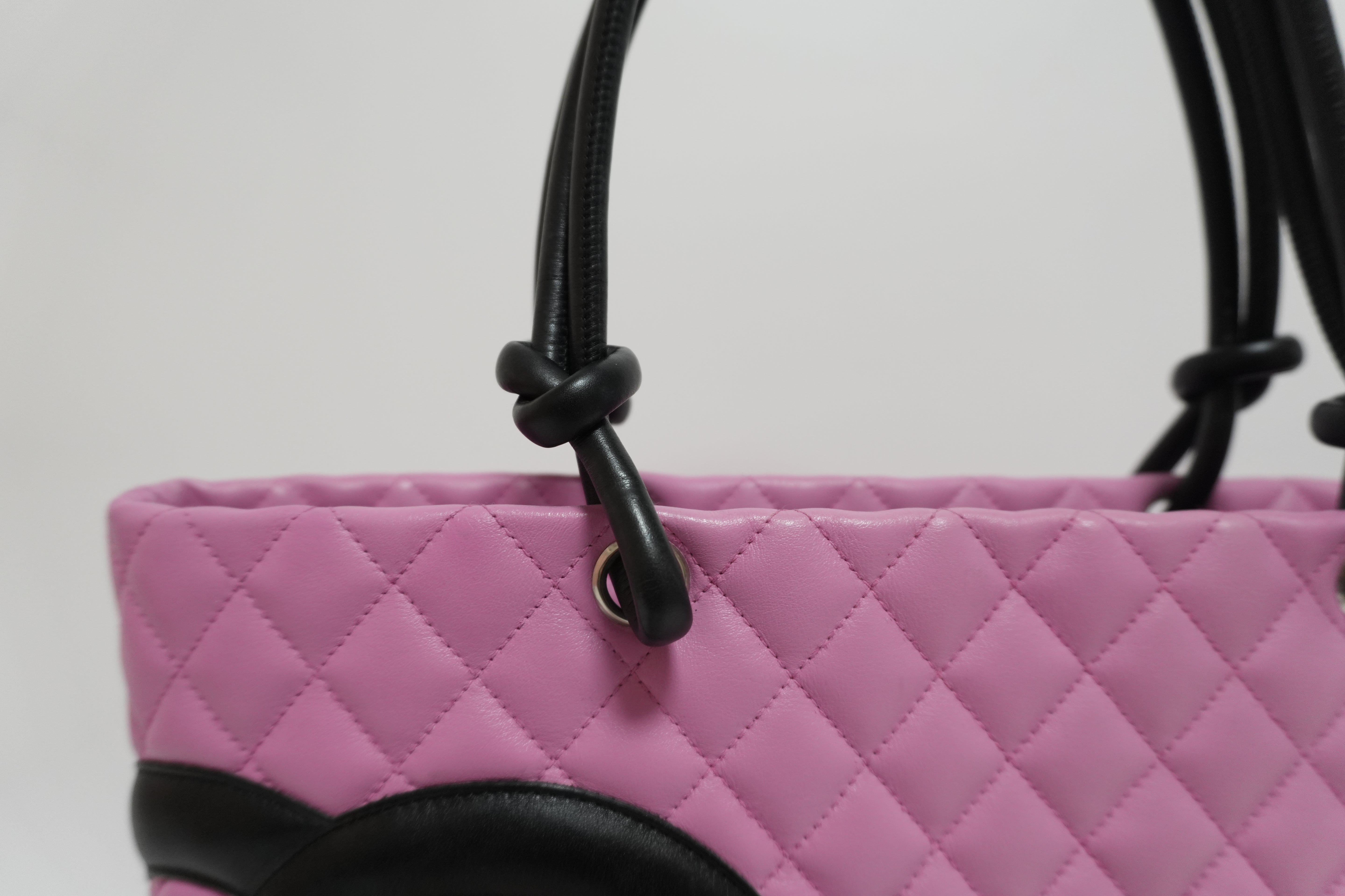 Chanel Cambon Tote Bag Pink Used