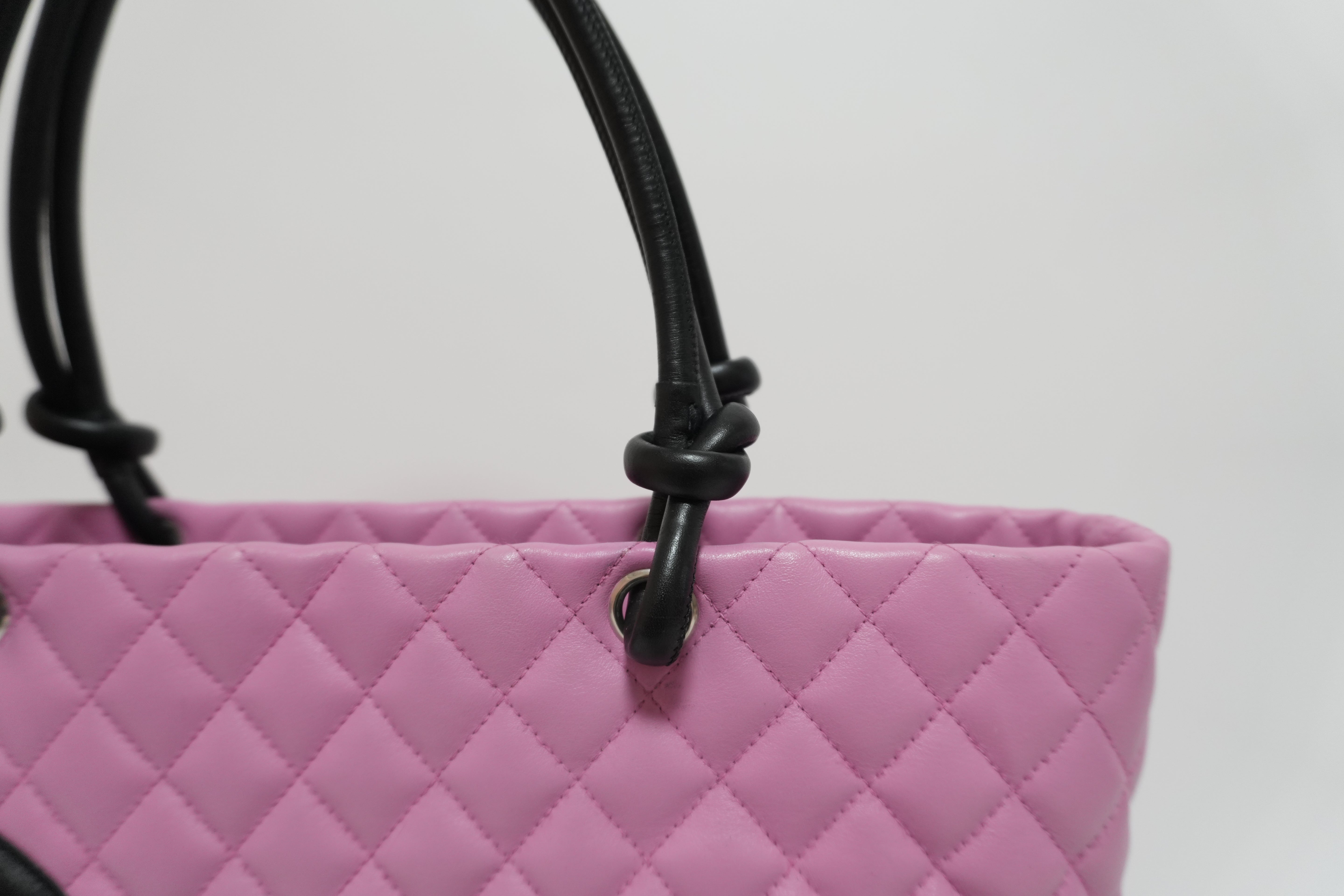 Chanel Cambon Tote Bag Pink Used