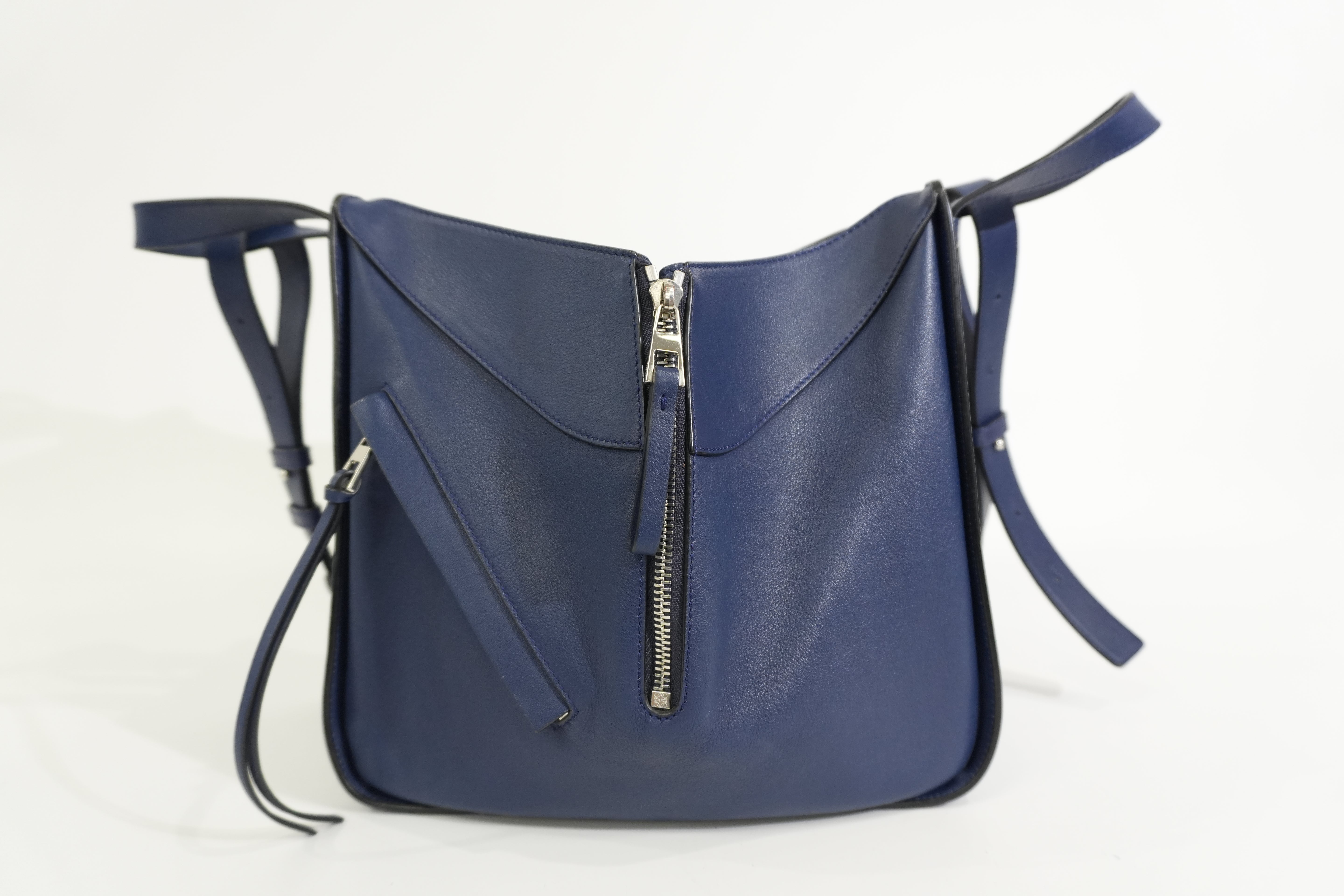 Pre-owned Loewe Hammock Shoulder Bag Navy Blue