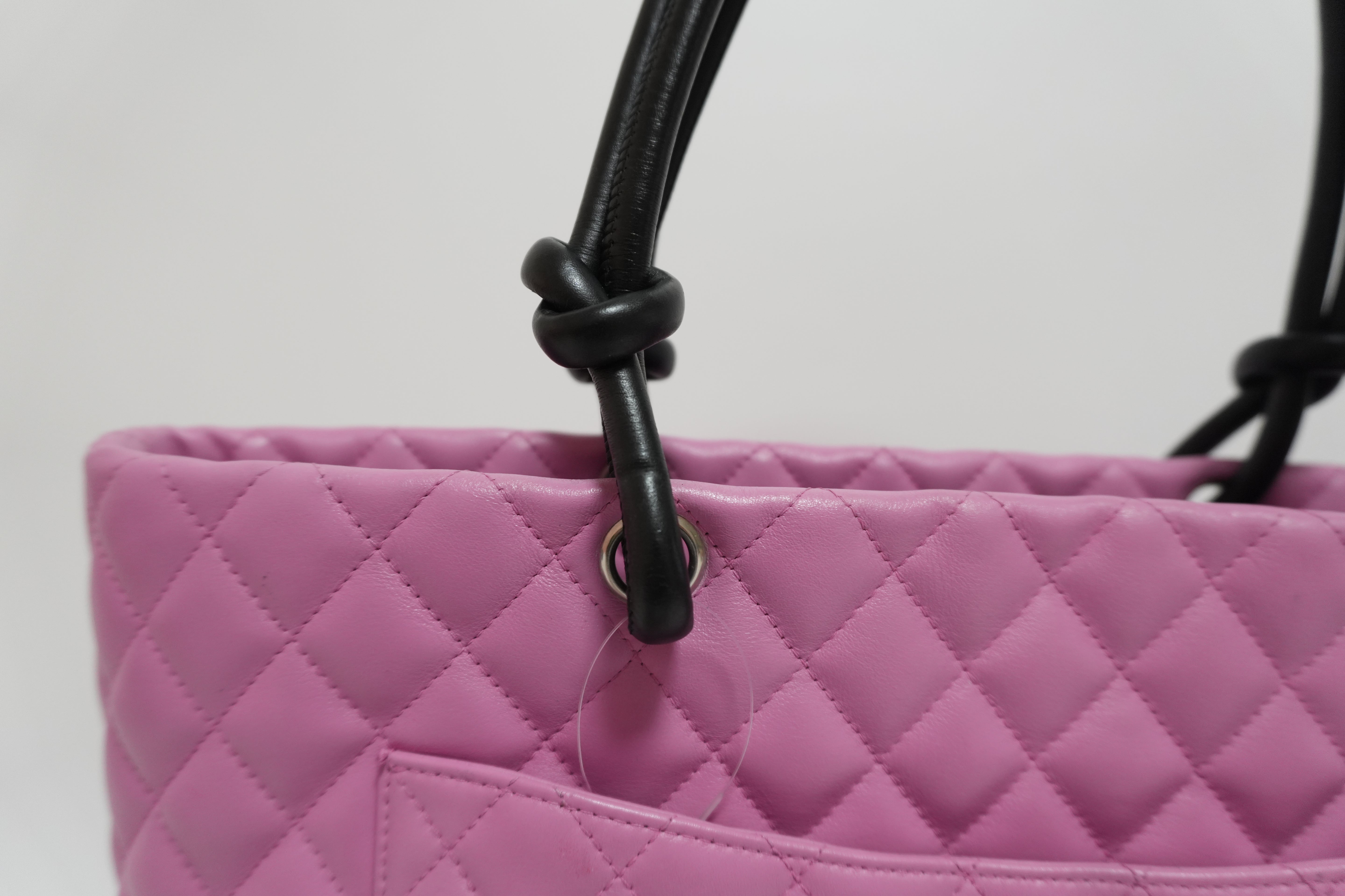 Chanel Cambon Tote Bag Pink Used