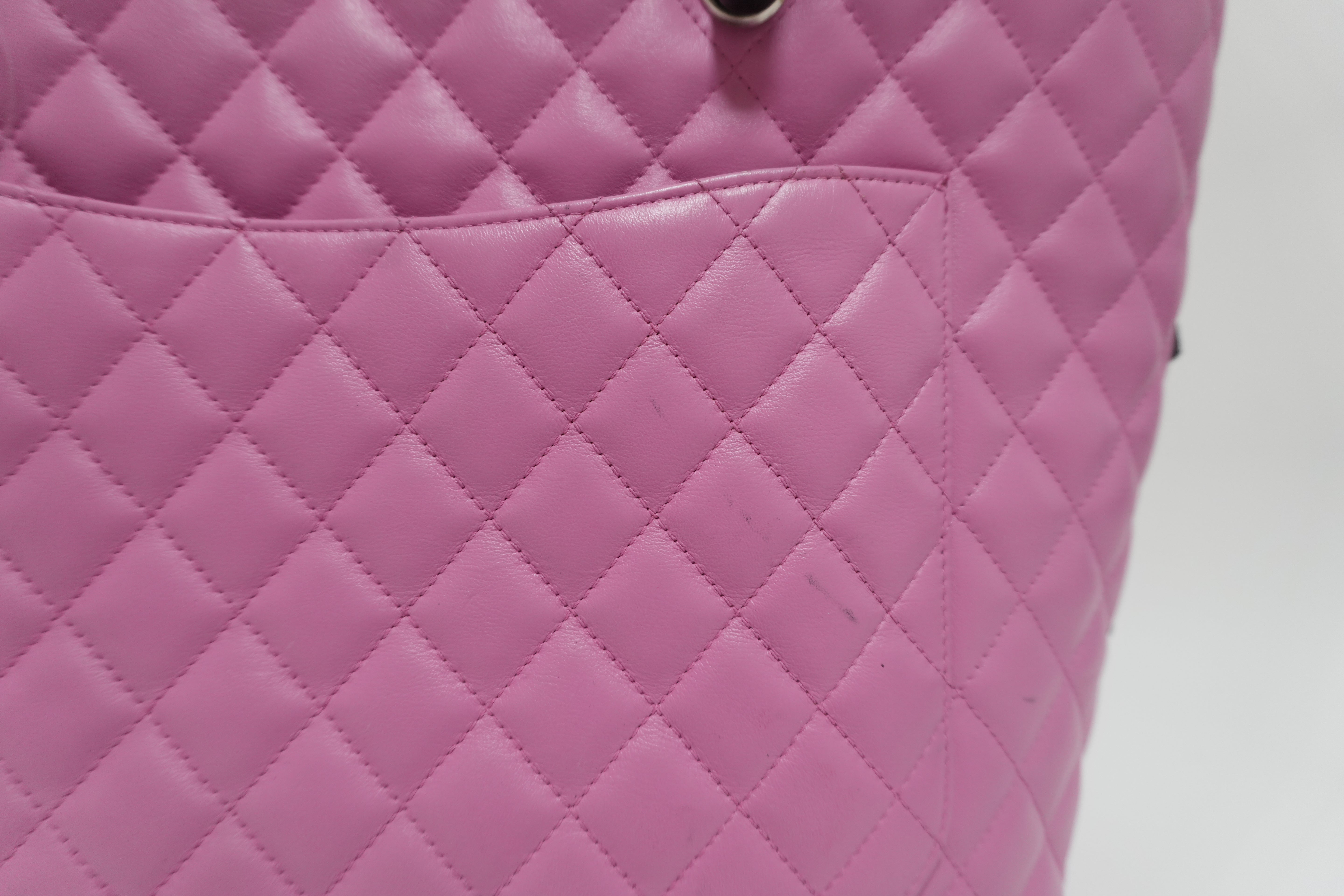 Chanel Cambon Tote Bag Pink Used