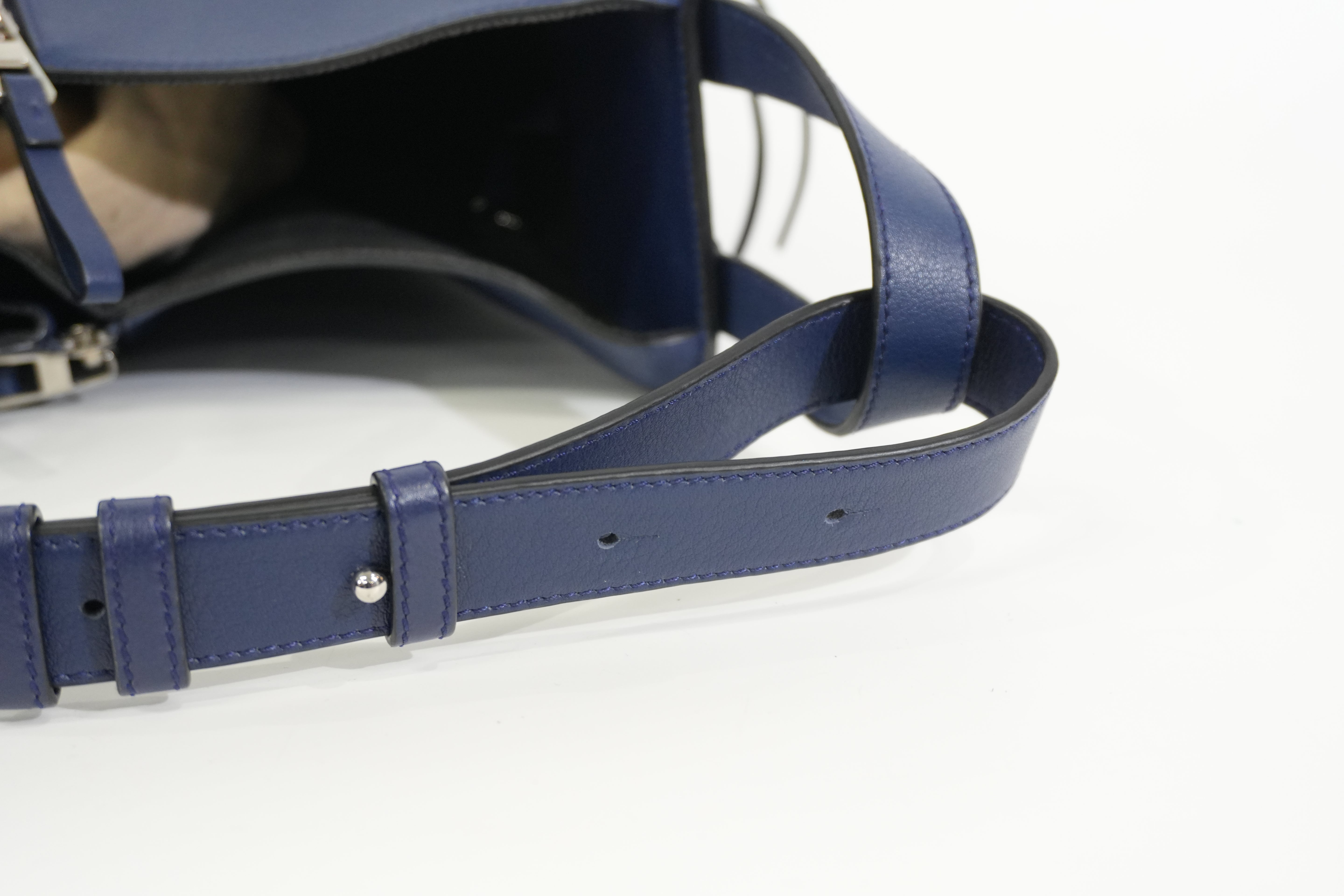 Pre-owned Loewe Hammock Shoulder Bag Navy Blue