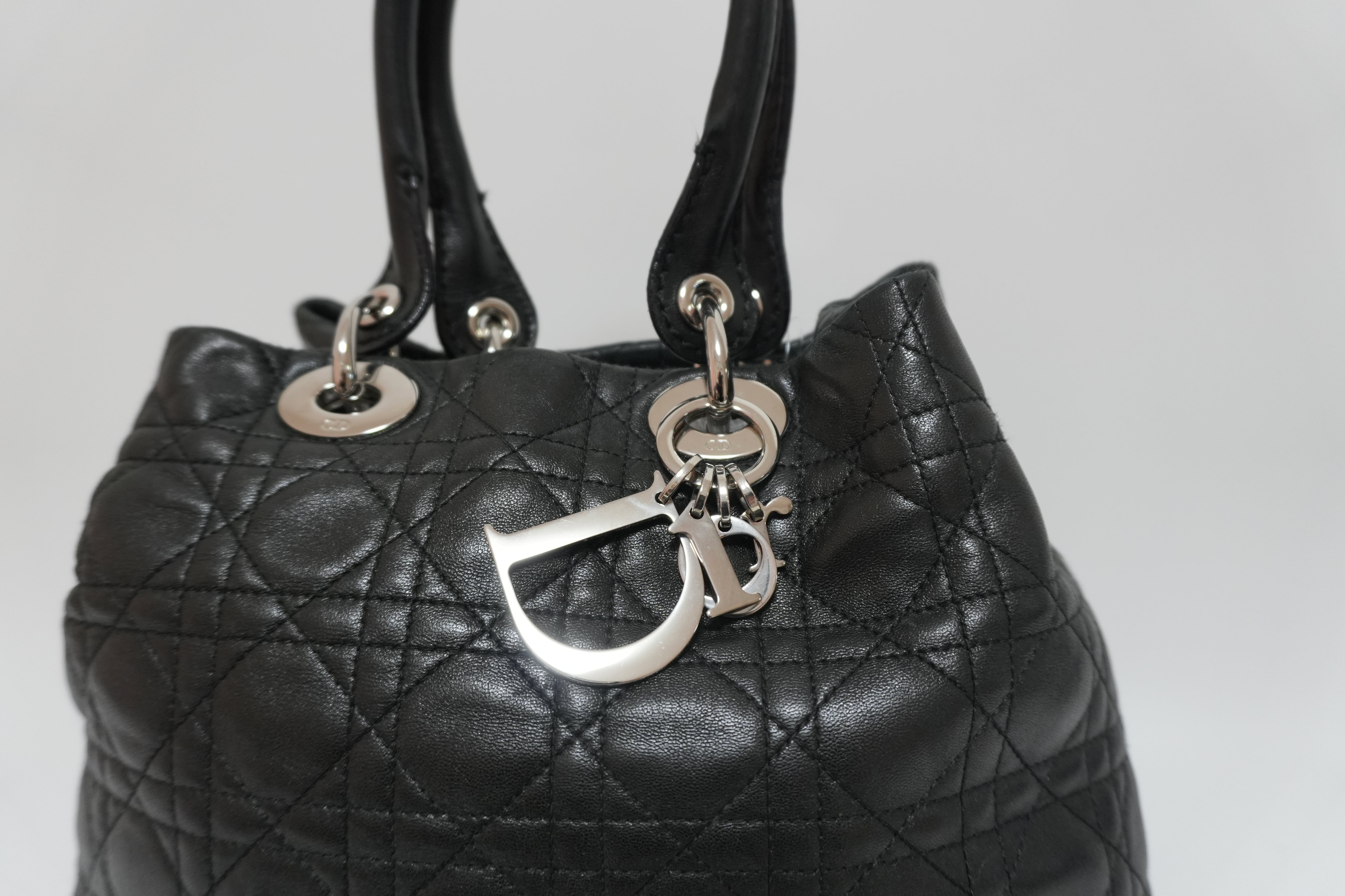 Dior Leather Cannage Tote Bag Used