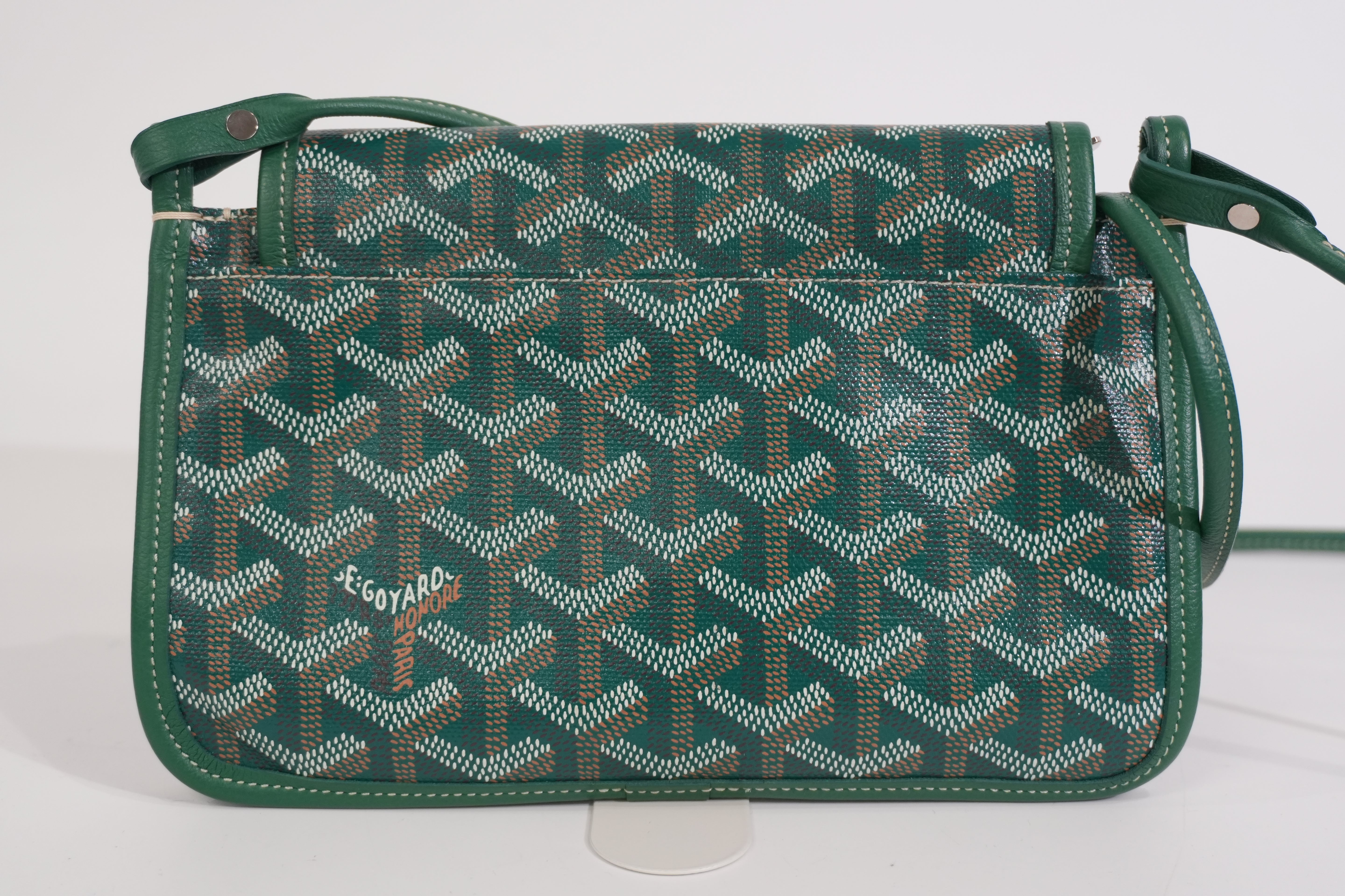 Pre-owned Goyard Plumet Pocket Wallet Shoulder Bag Green