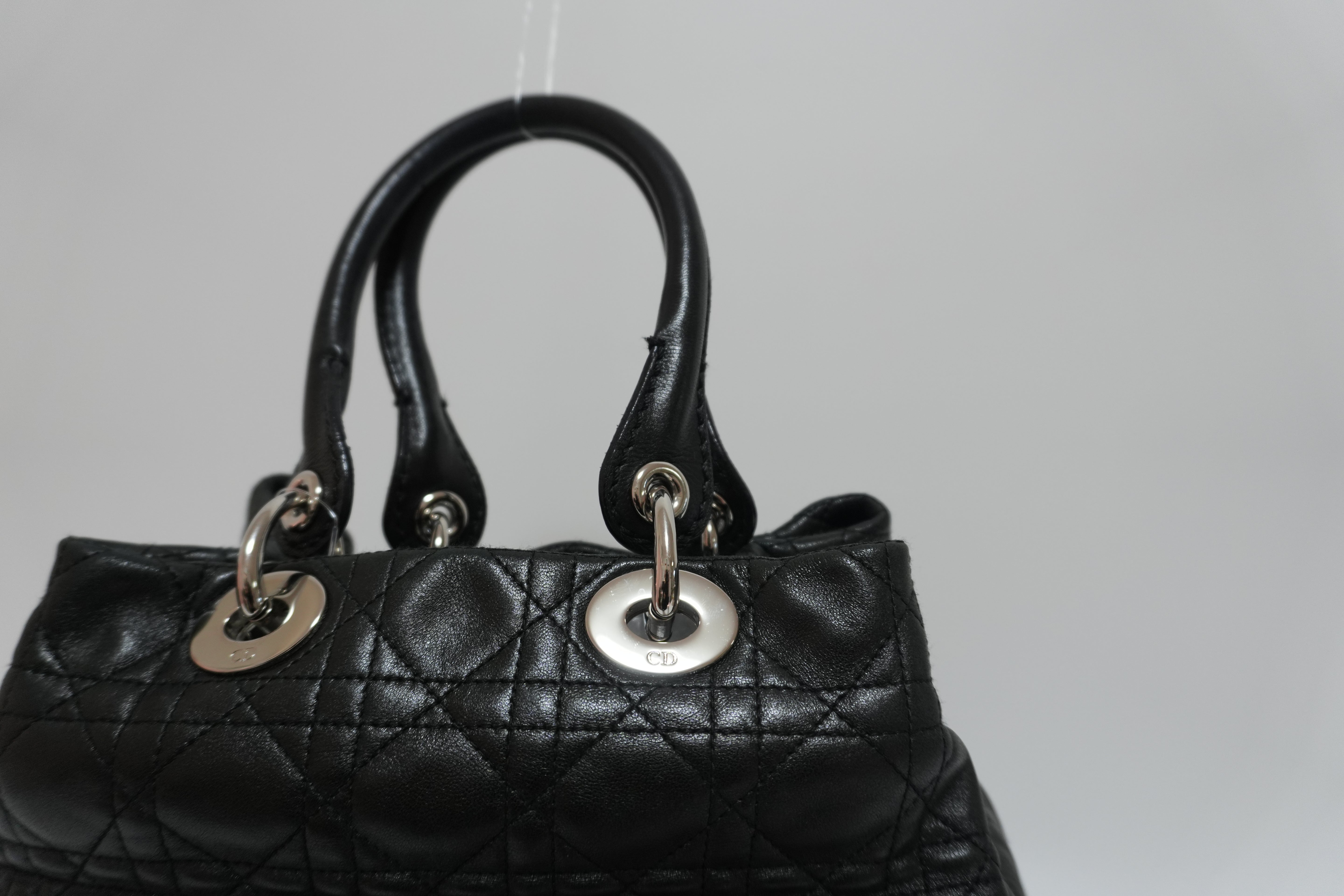 Dior Leather Cannage Tote Bag Used