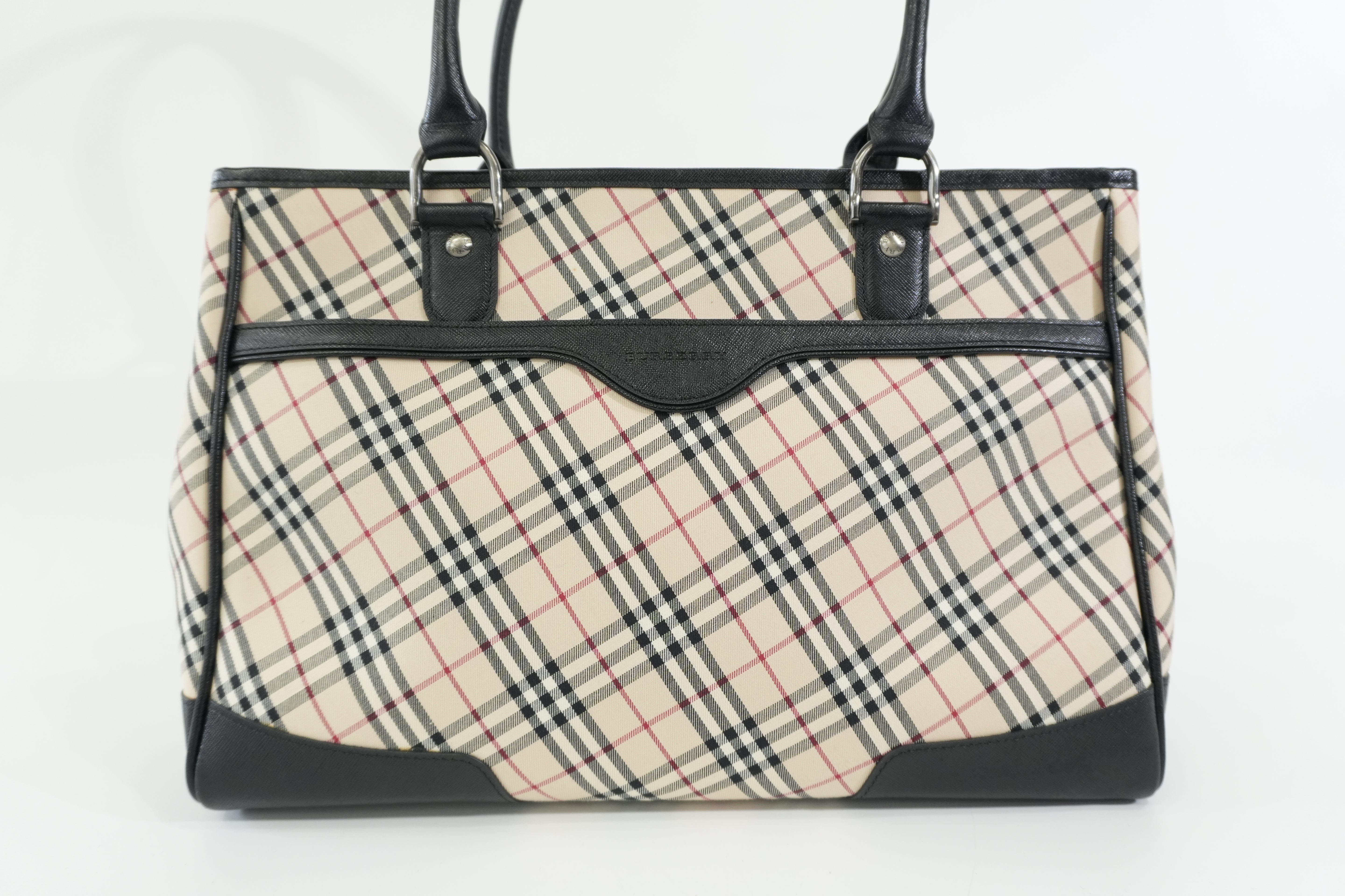 Pre-owned Burberry Nova Check Tote Bag Beige