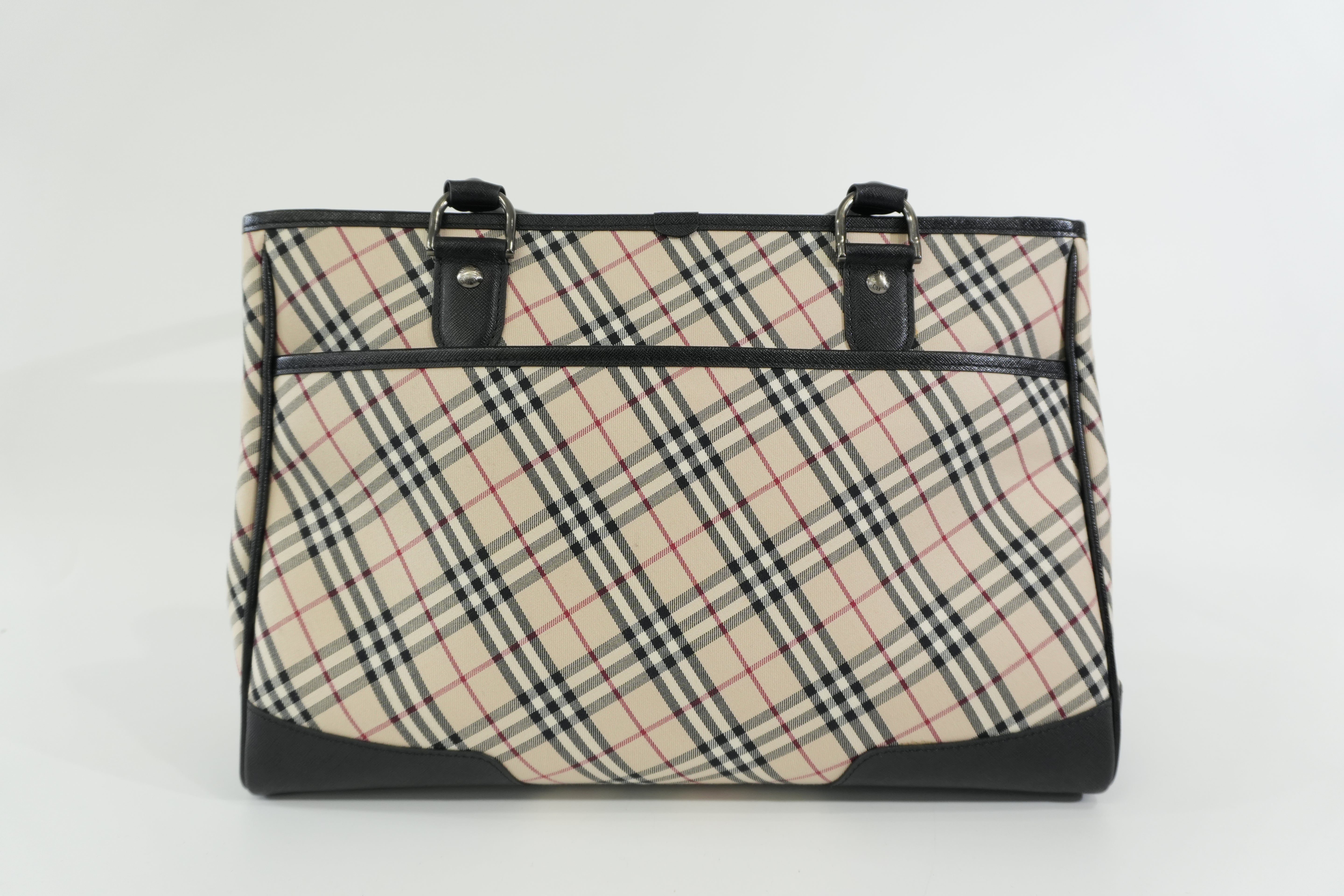 Pre-owned Burberry Nova Check Tote Bag Beige