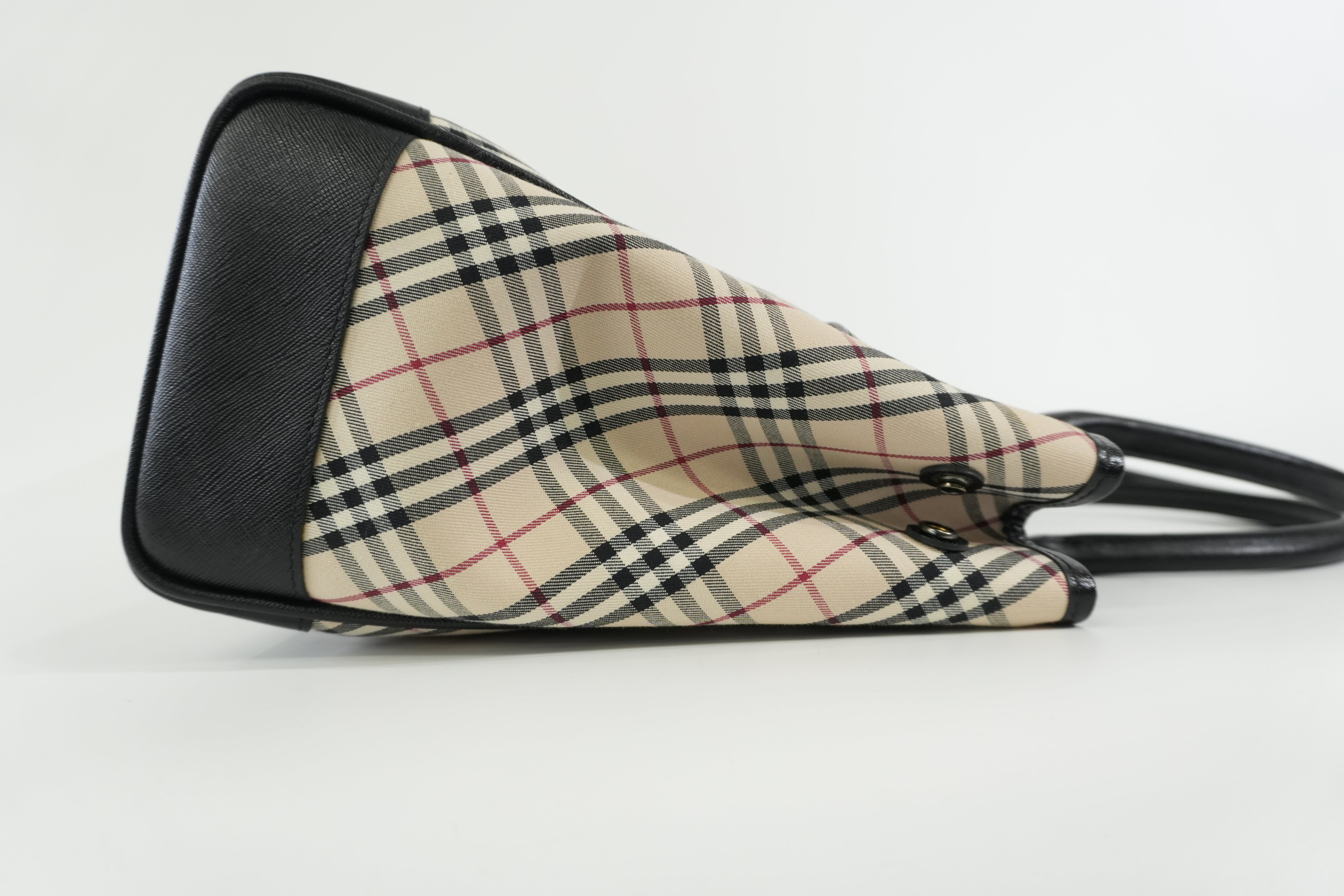 Pre-owned Burberry Nova Check Tote Bag Beige