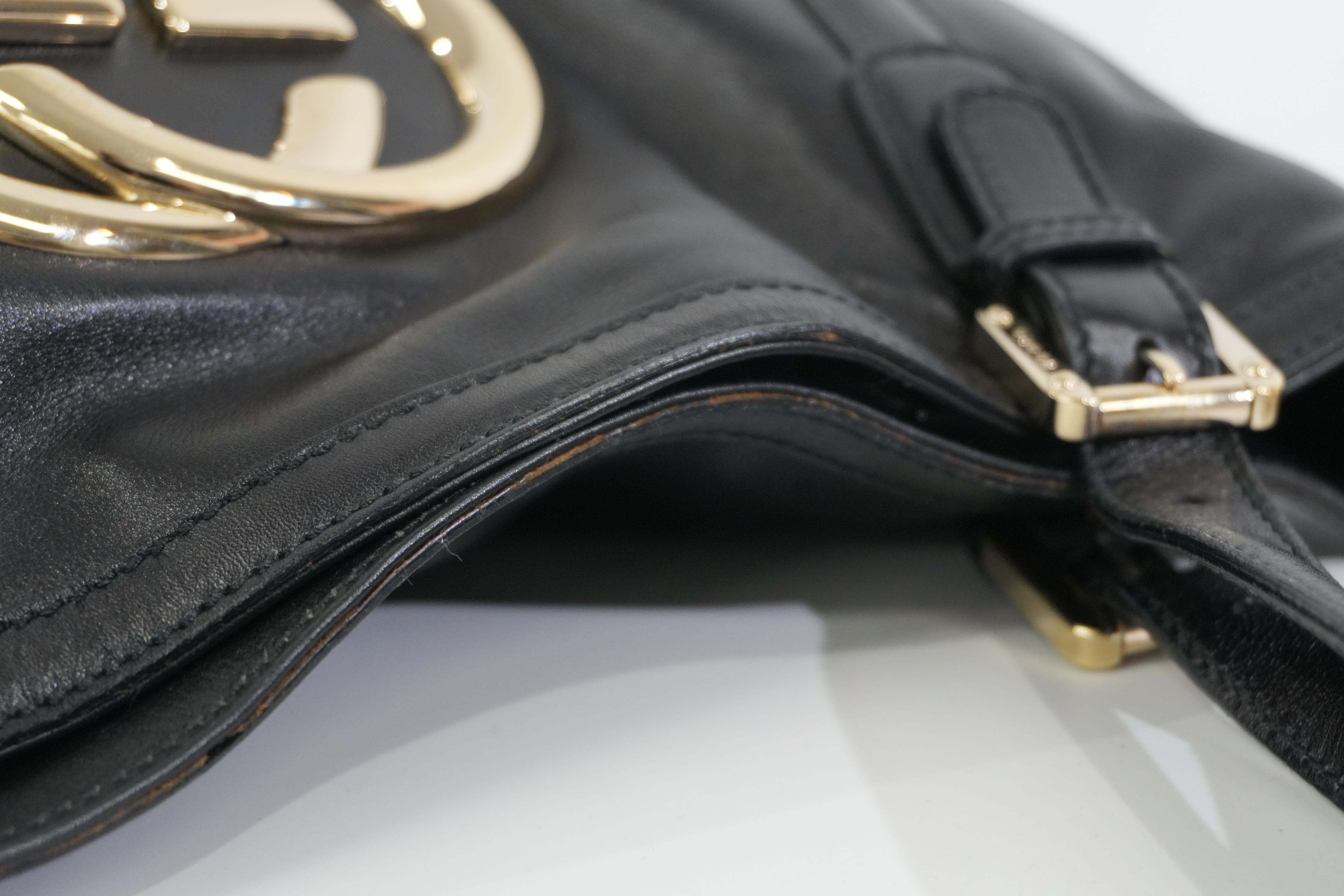 Pre-owned Gucci Two Way Britt Satchel Shoulder Bag Black