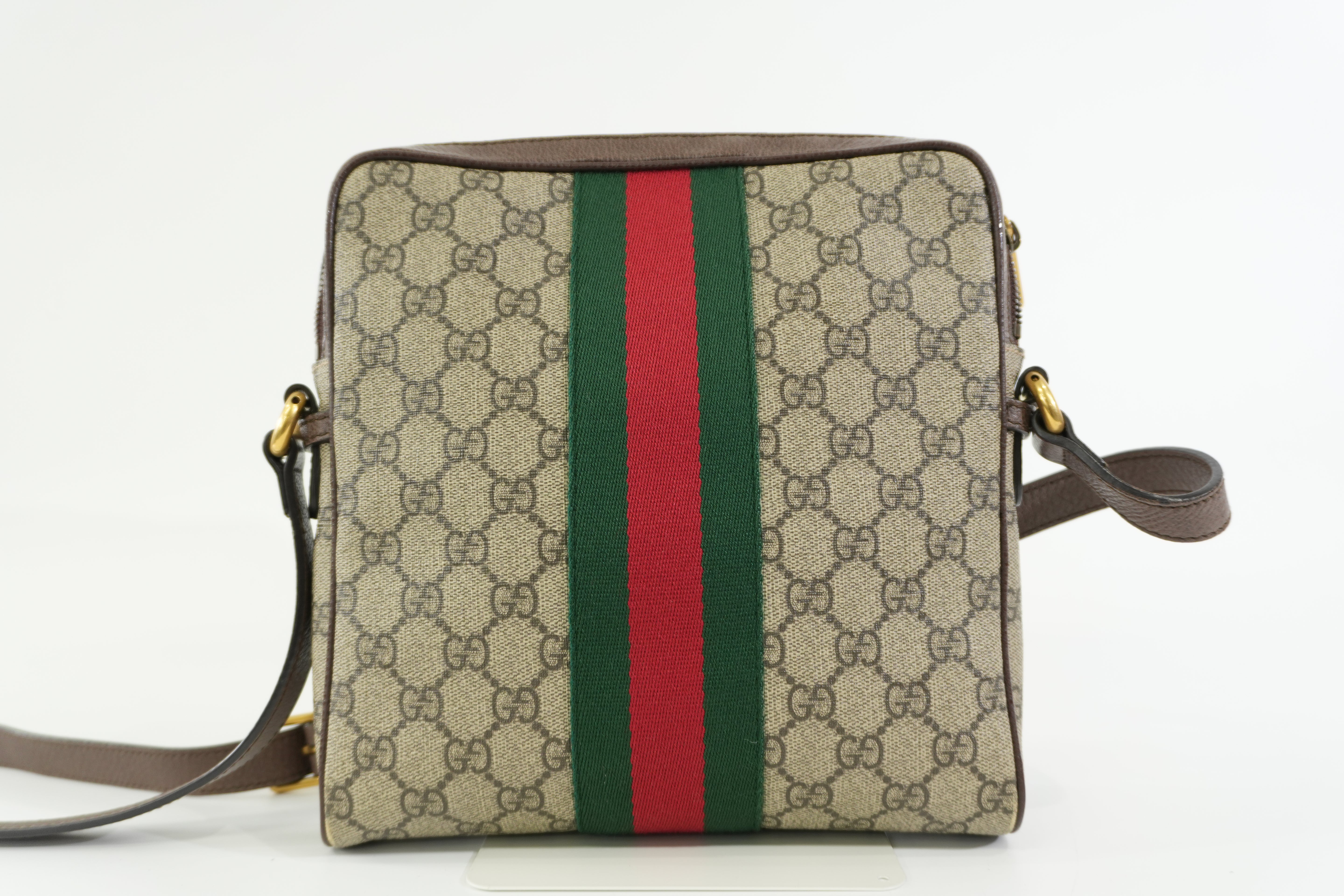 Pre-owned Gucci Ophidia Shoulder Bag Brown