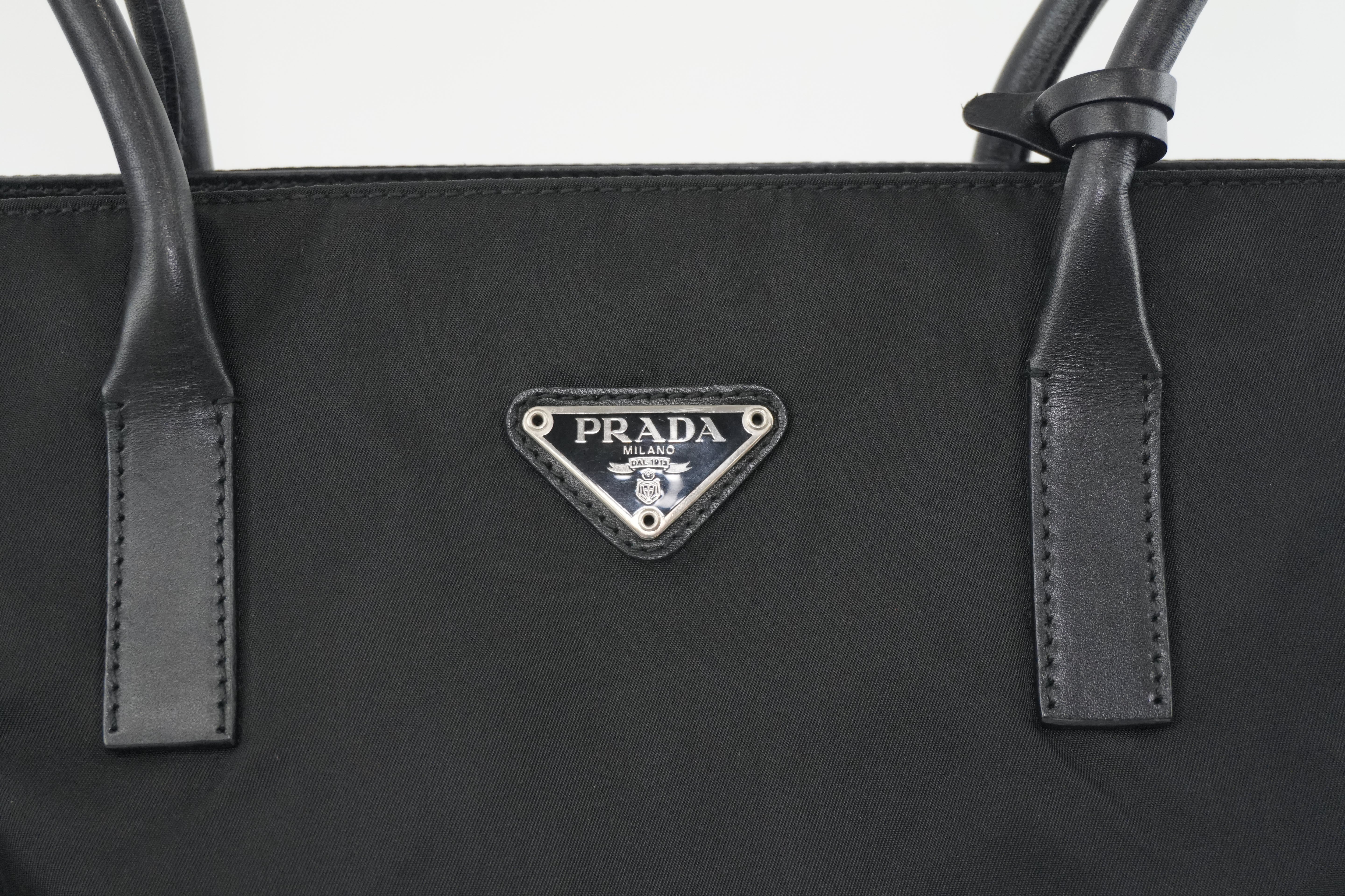 Prada Nylon Handbag Black Used