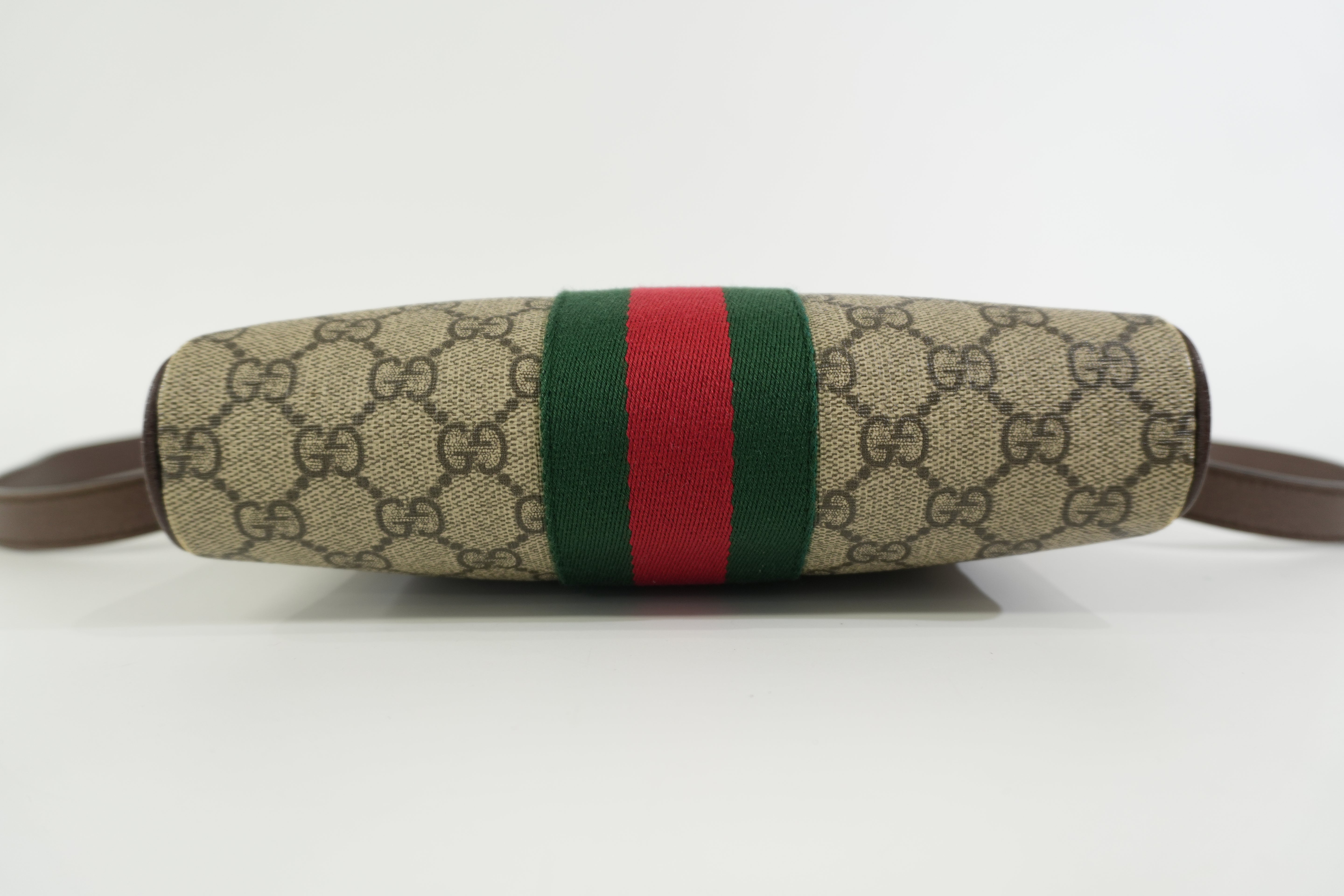 Pre-owned Gucci Ophidia Shoulder Bag Brown