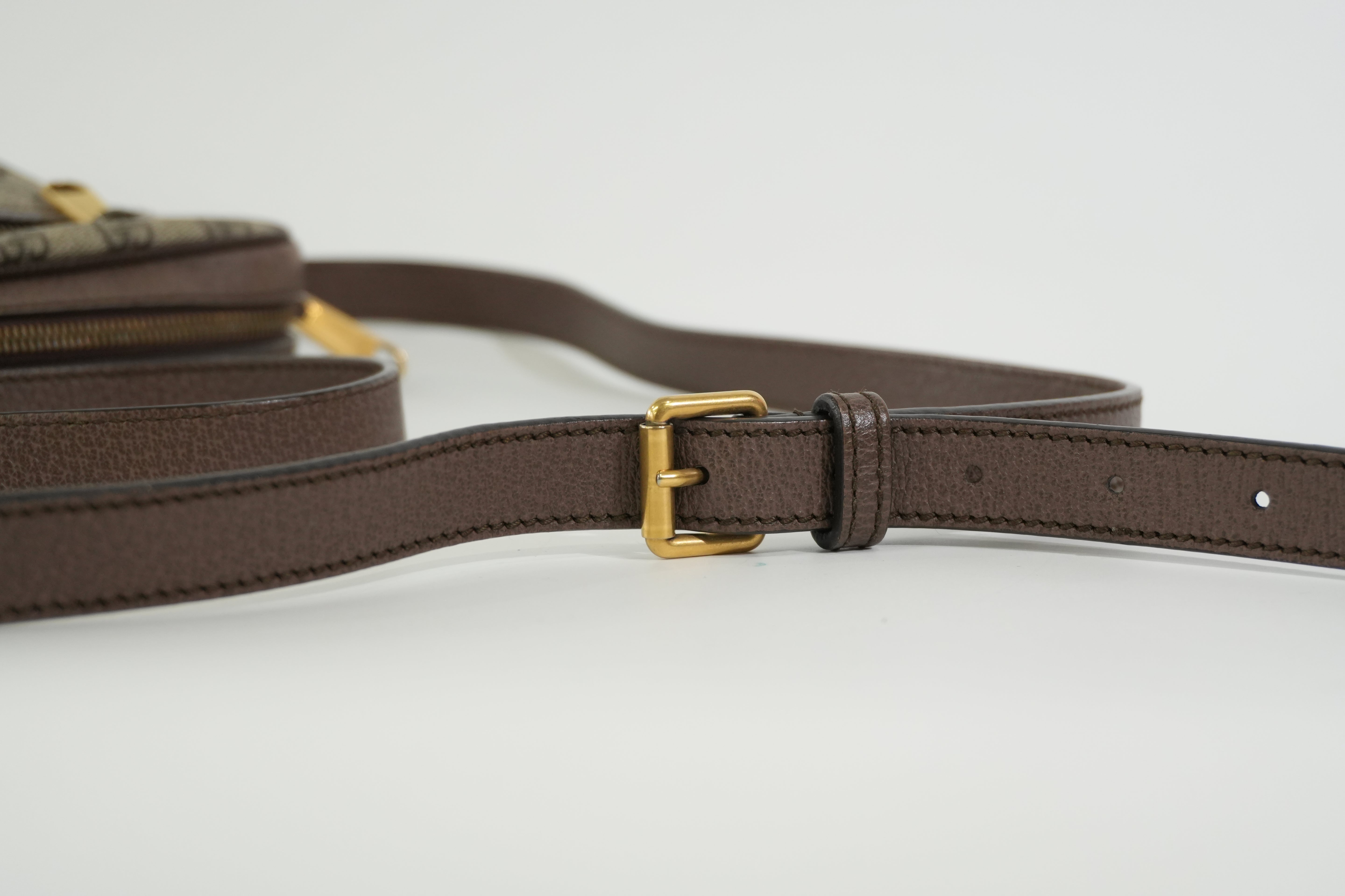 Pre-owned Gucci Ophidia Shoulder Bag Brown