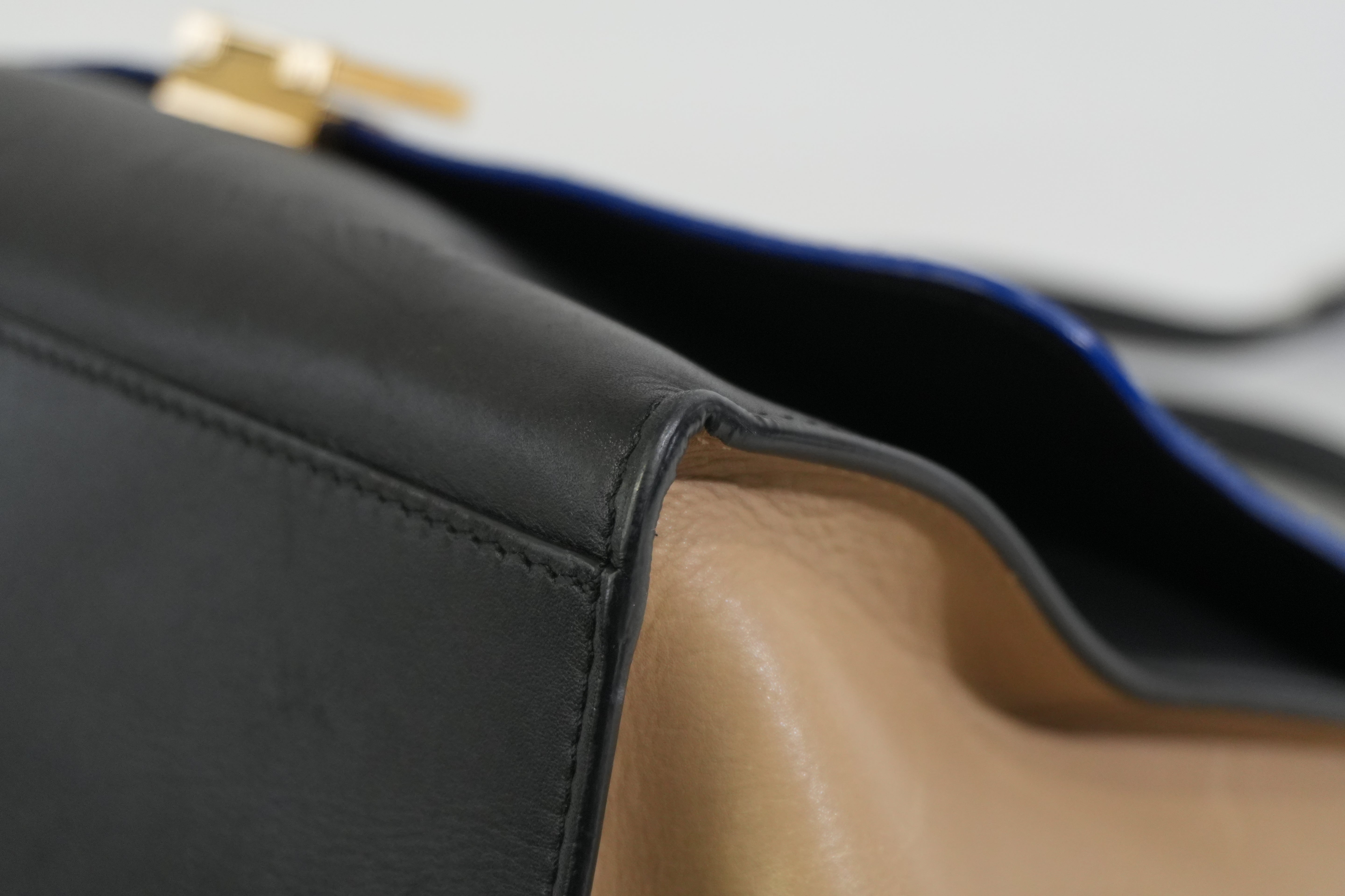 Pre-owned Celine Trapeze Two Way Shoulder Bag Tricolor Blue