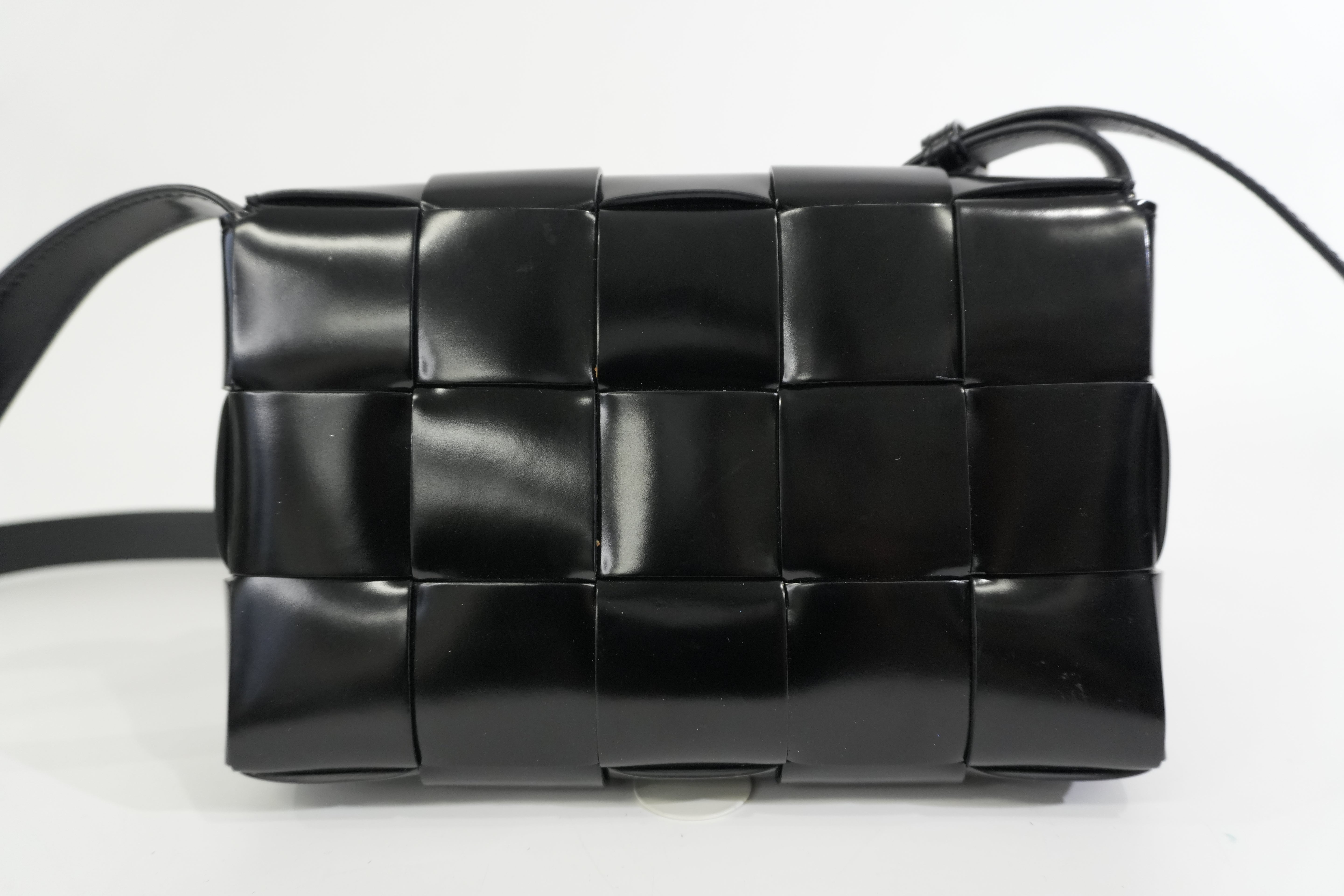 Pre-owned Bottega Veneta Cassette Padded Shoulder Bag Black