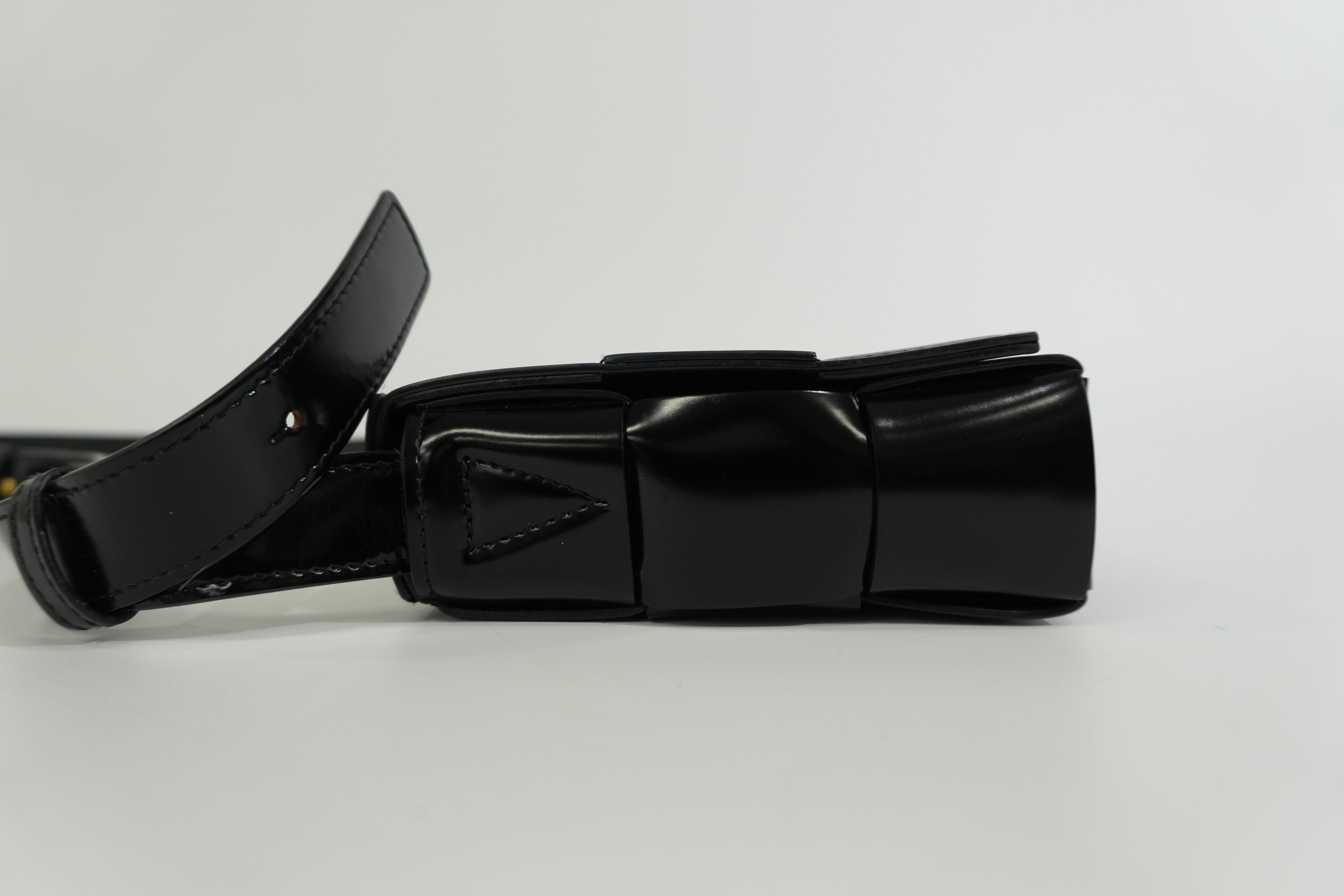 Pre-owned Bottega Veneta Cassette Padded Shoulder Bag Black